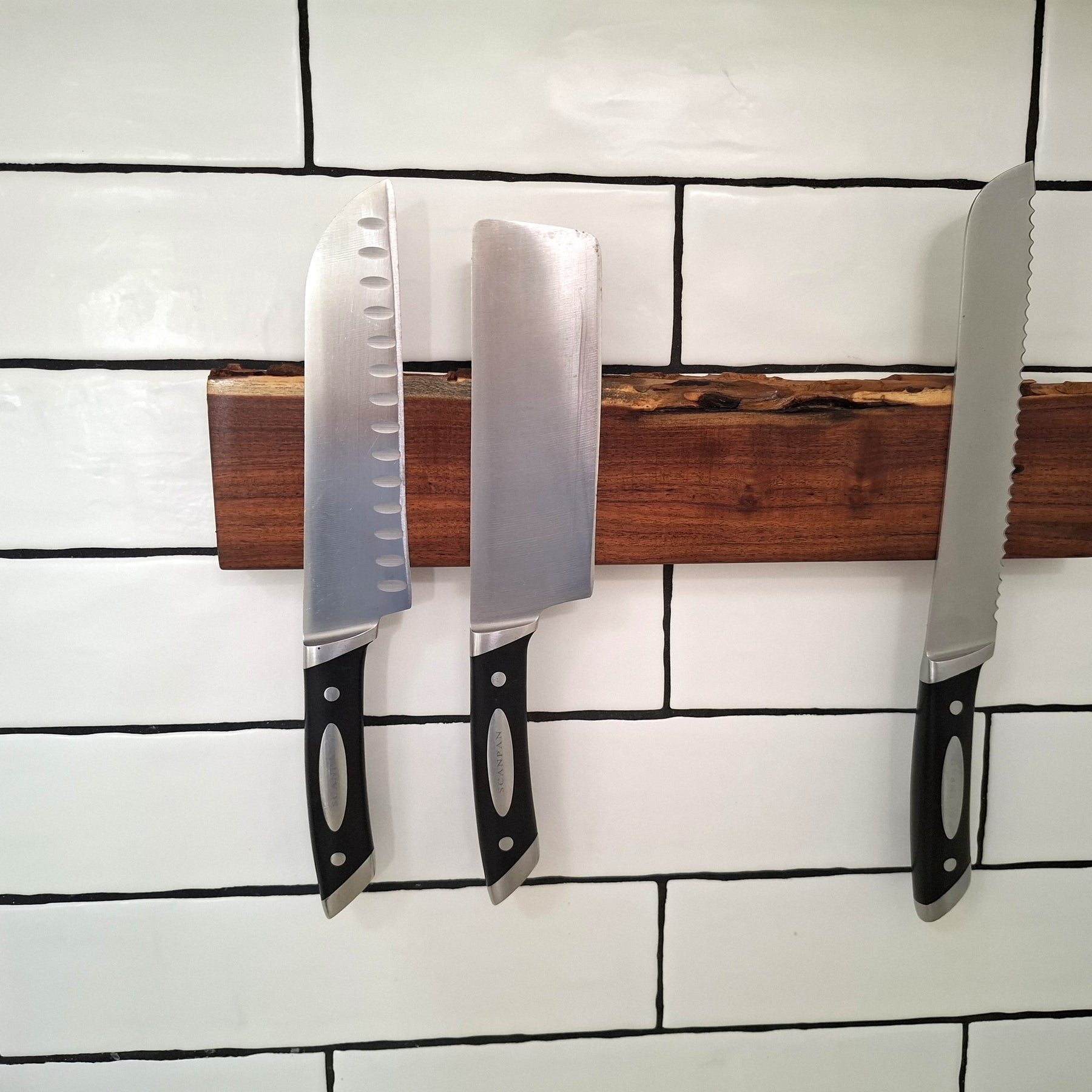 Handmade  Wooden Magnetic Knife Holder