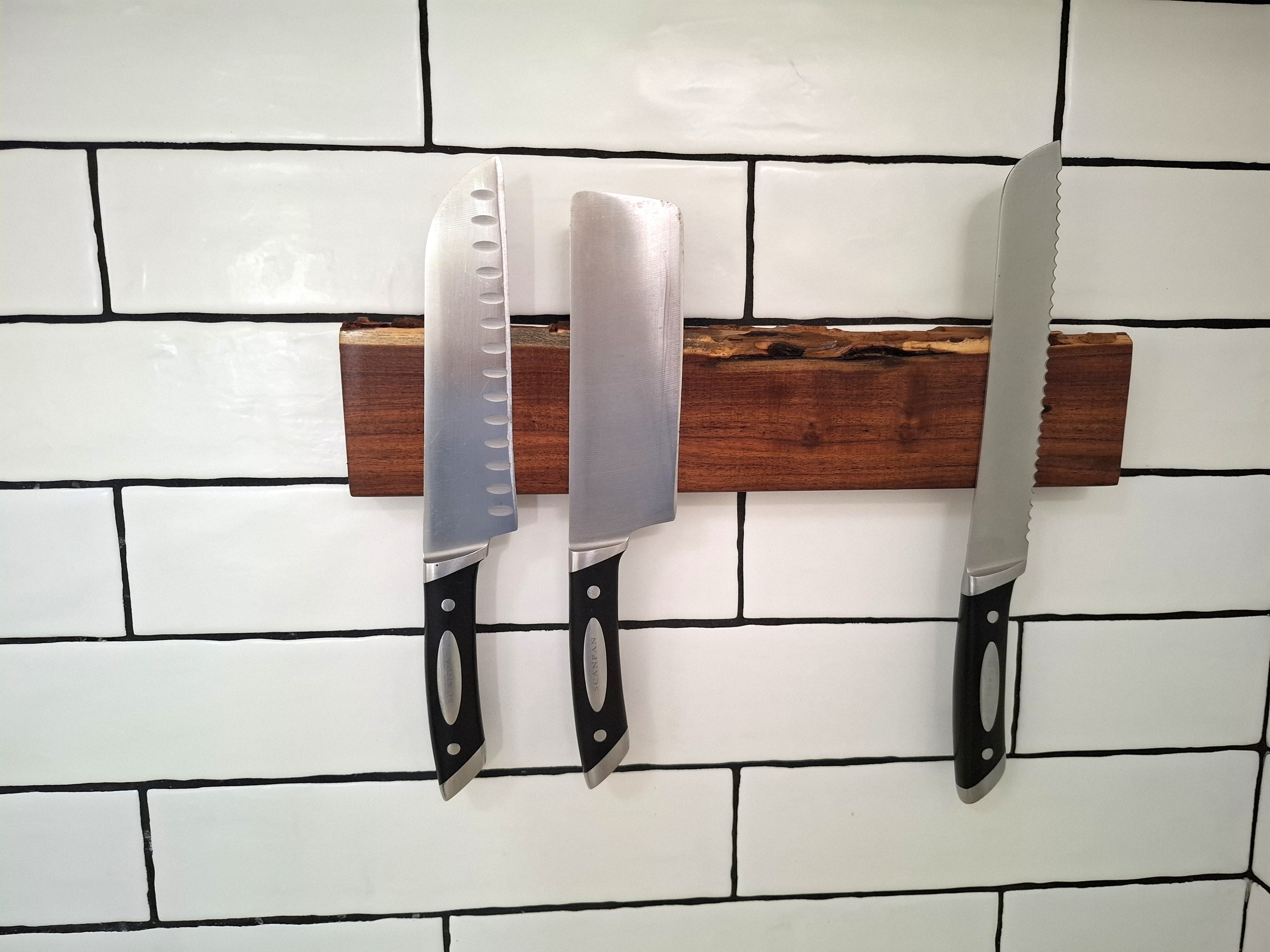 Handmade Wooden Magnetic Knife Holder