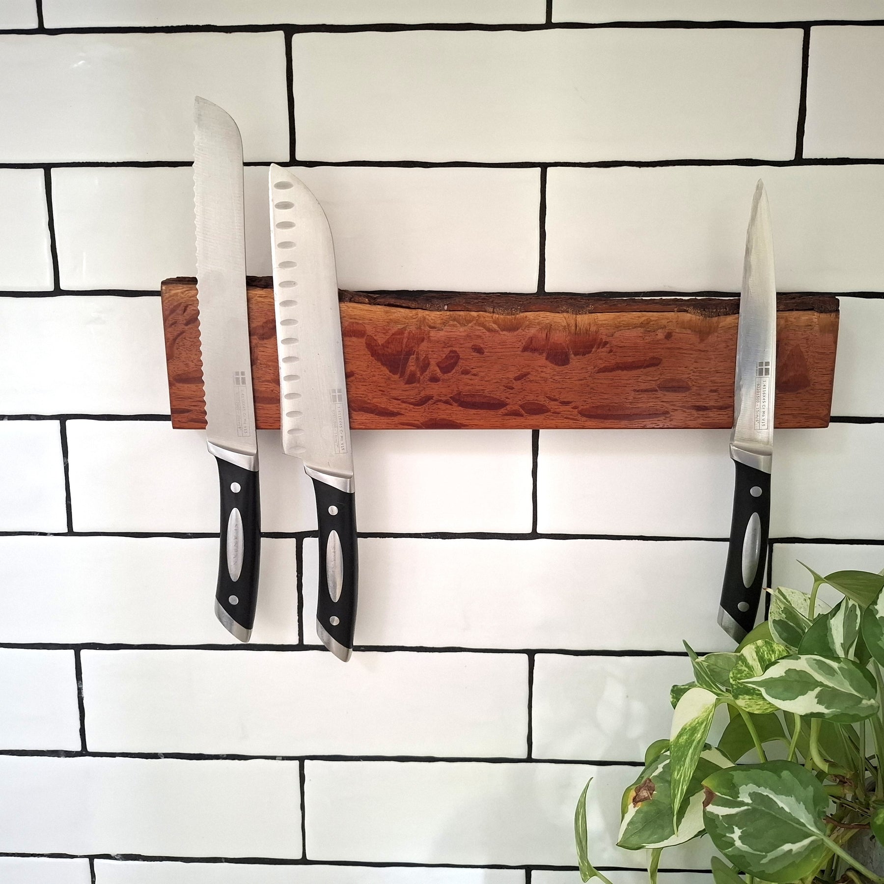 Handmade  Wooden Magnetic Knife Holder