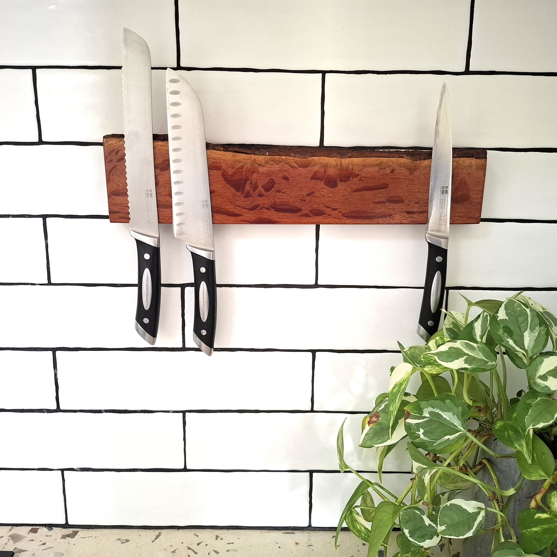 Handmade  Wooden Magnetic Knife Holder