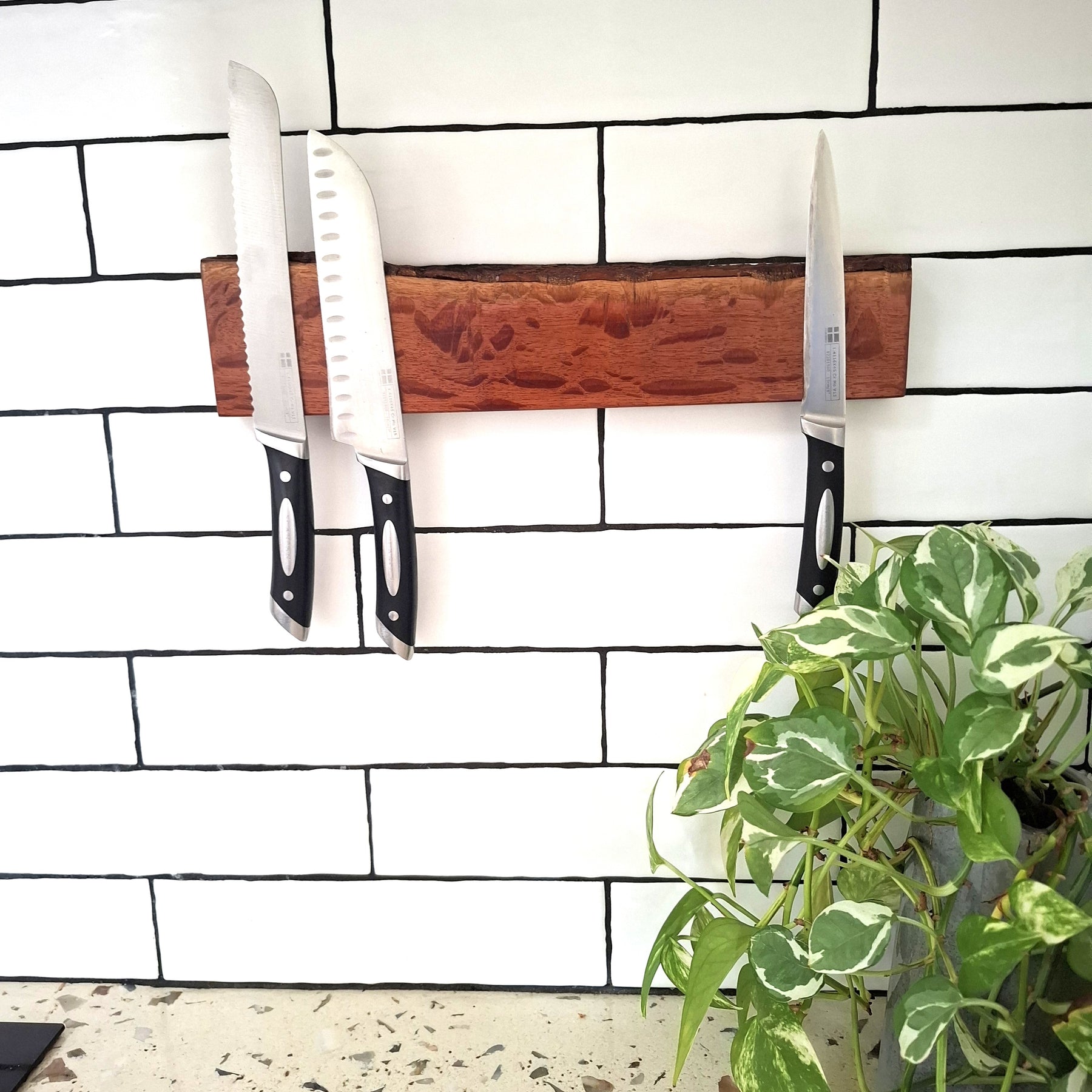 Handmade  Wooden Magnetic Knife Holder