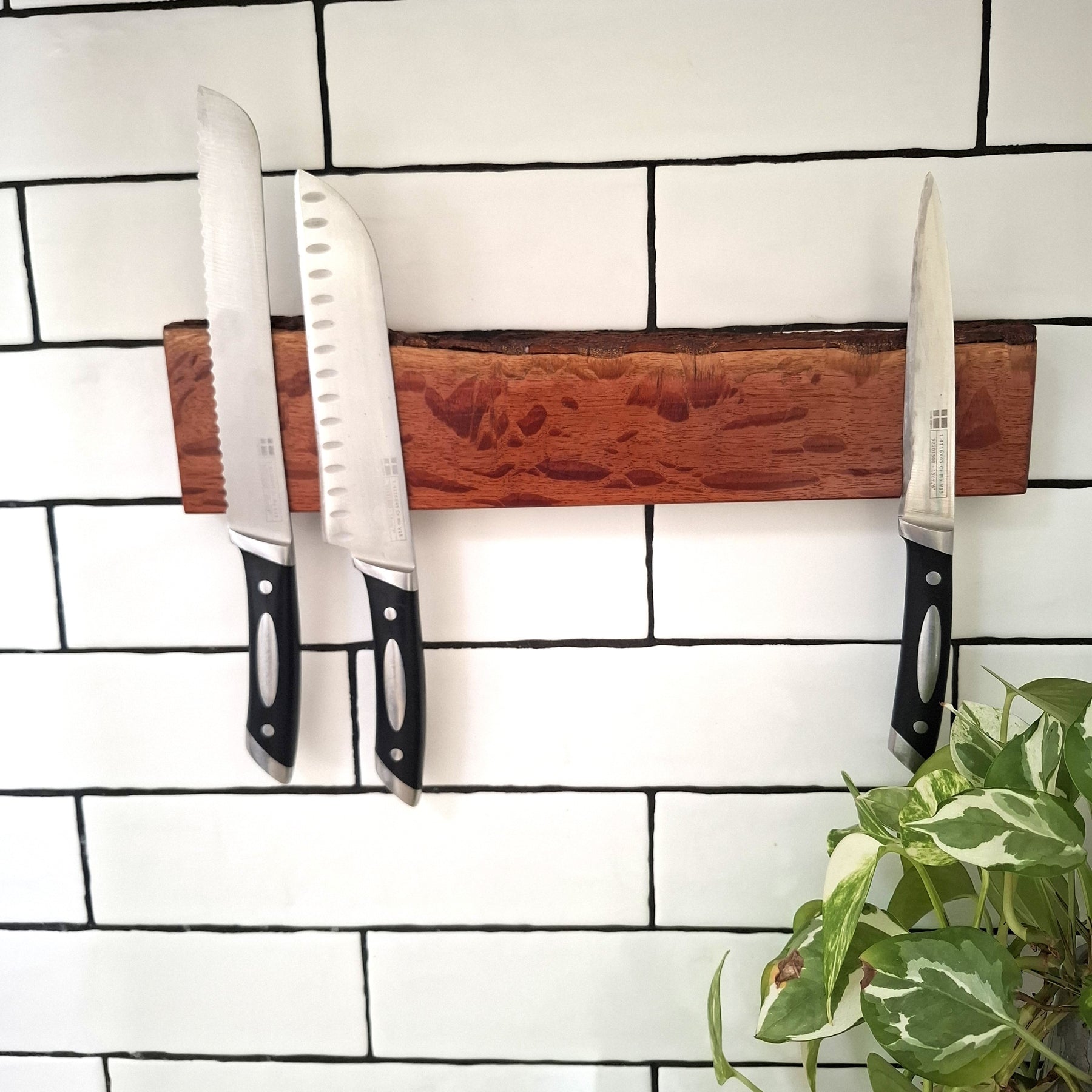 Handmade  Wooden Magnetic Knife Holder