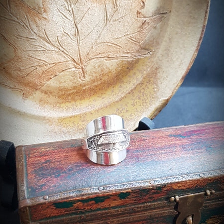 Silver Fijian Bure (hut) Ring (#416 AM/R)