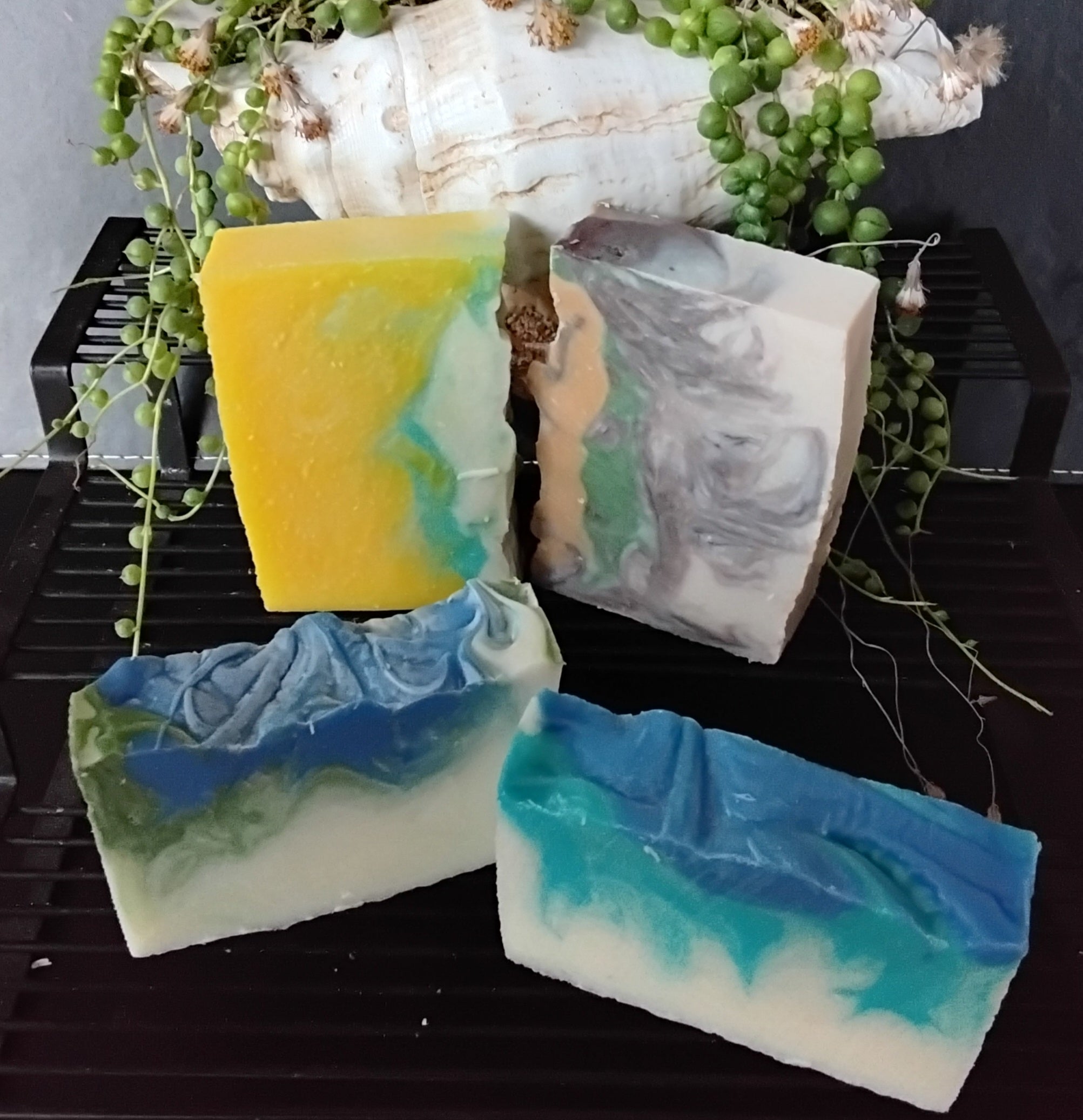 4 Fragrance Soapbars - Beach, Rain, Earth, Mountain - The Nature Pack