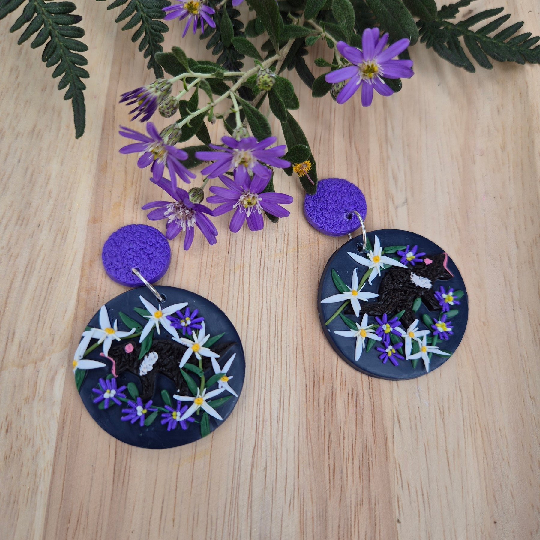 Tassie Devils in the Wild Dangle Earrings