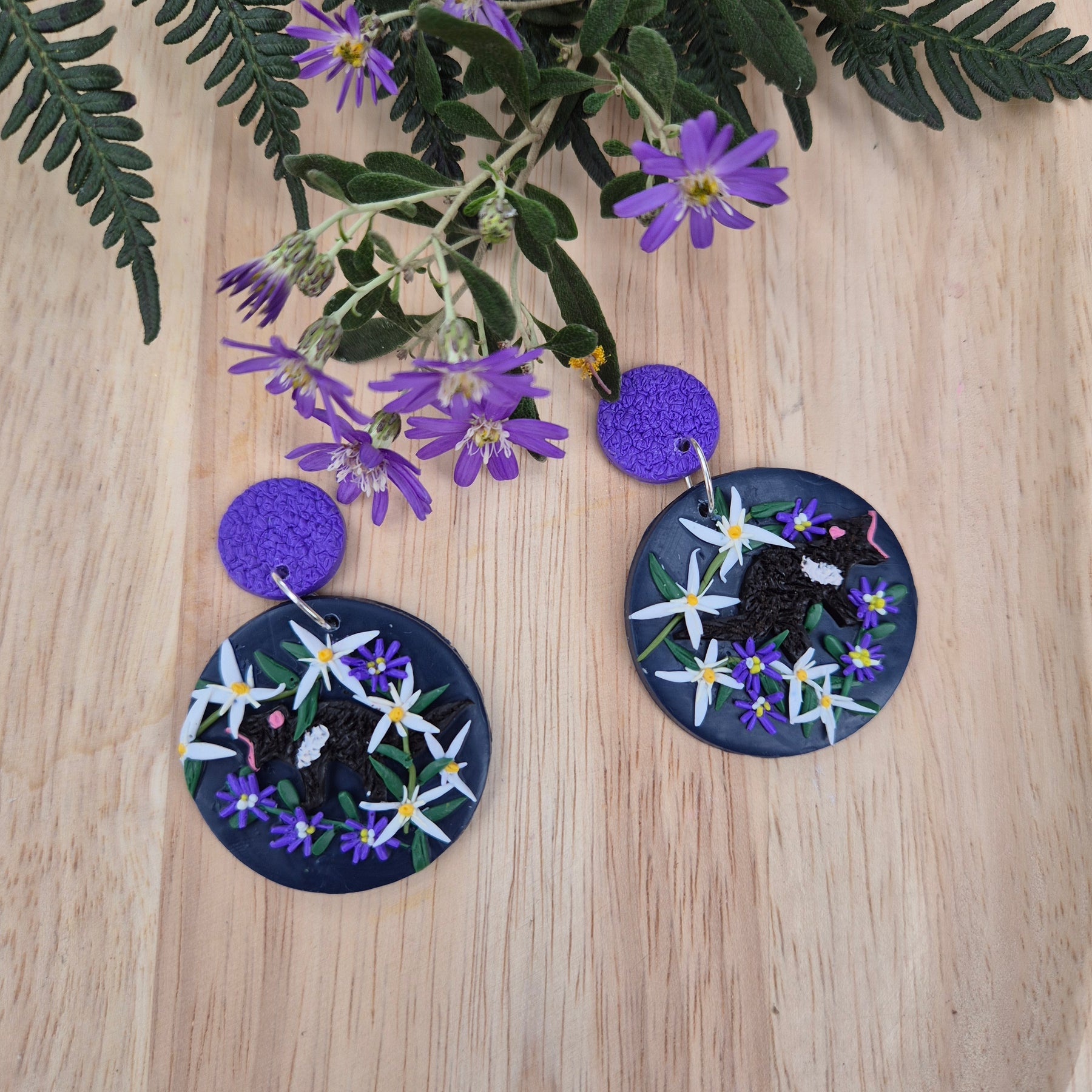 Tassie Devils in the Wild Dangle Earrings