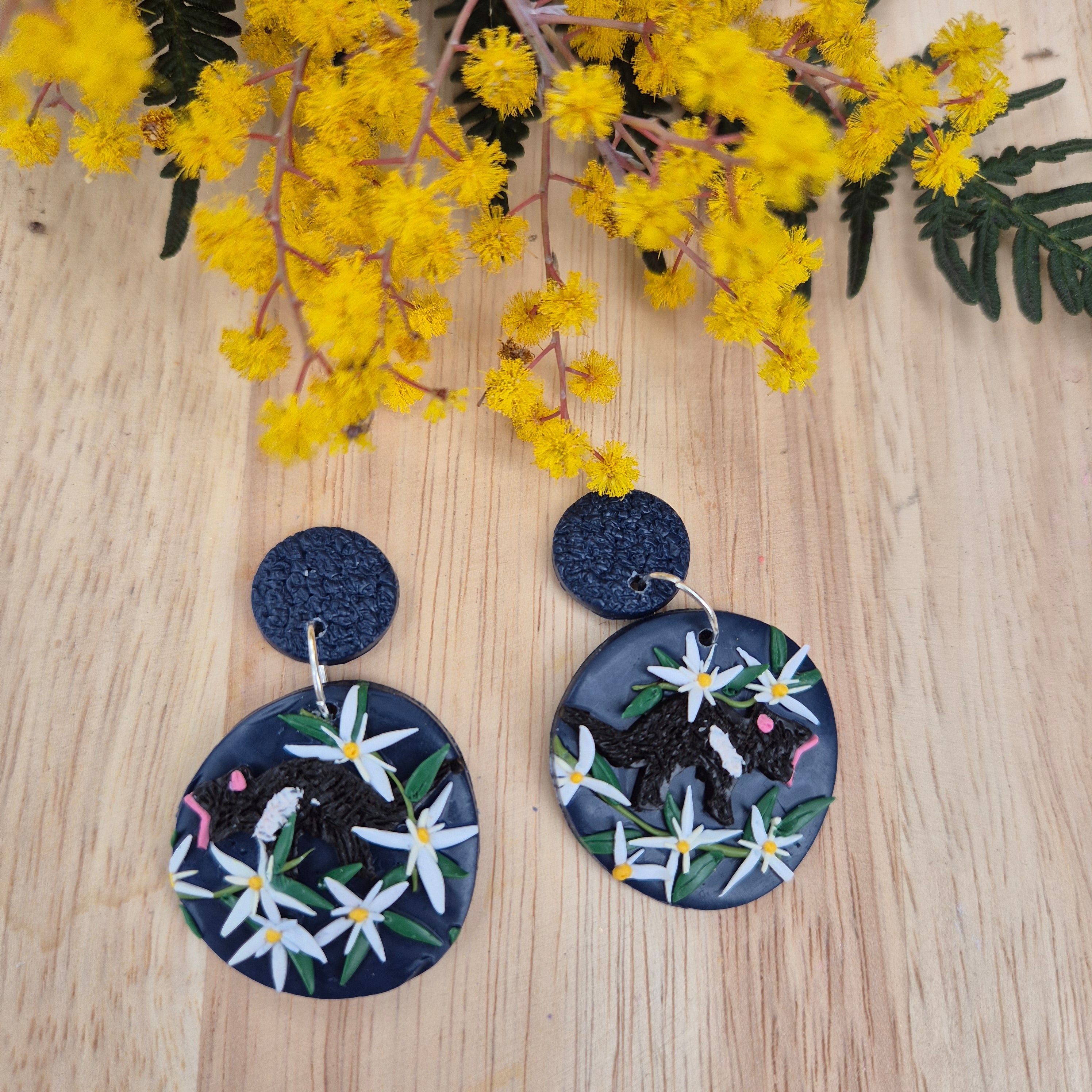 Tassie Devils in the Wild Dangle Earrings