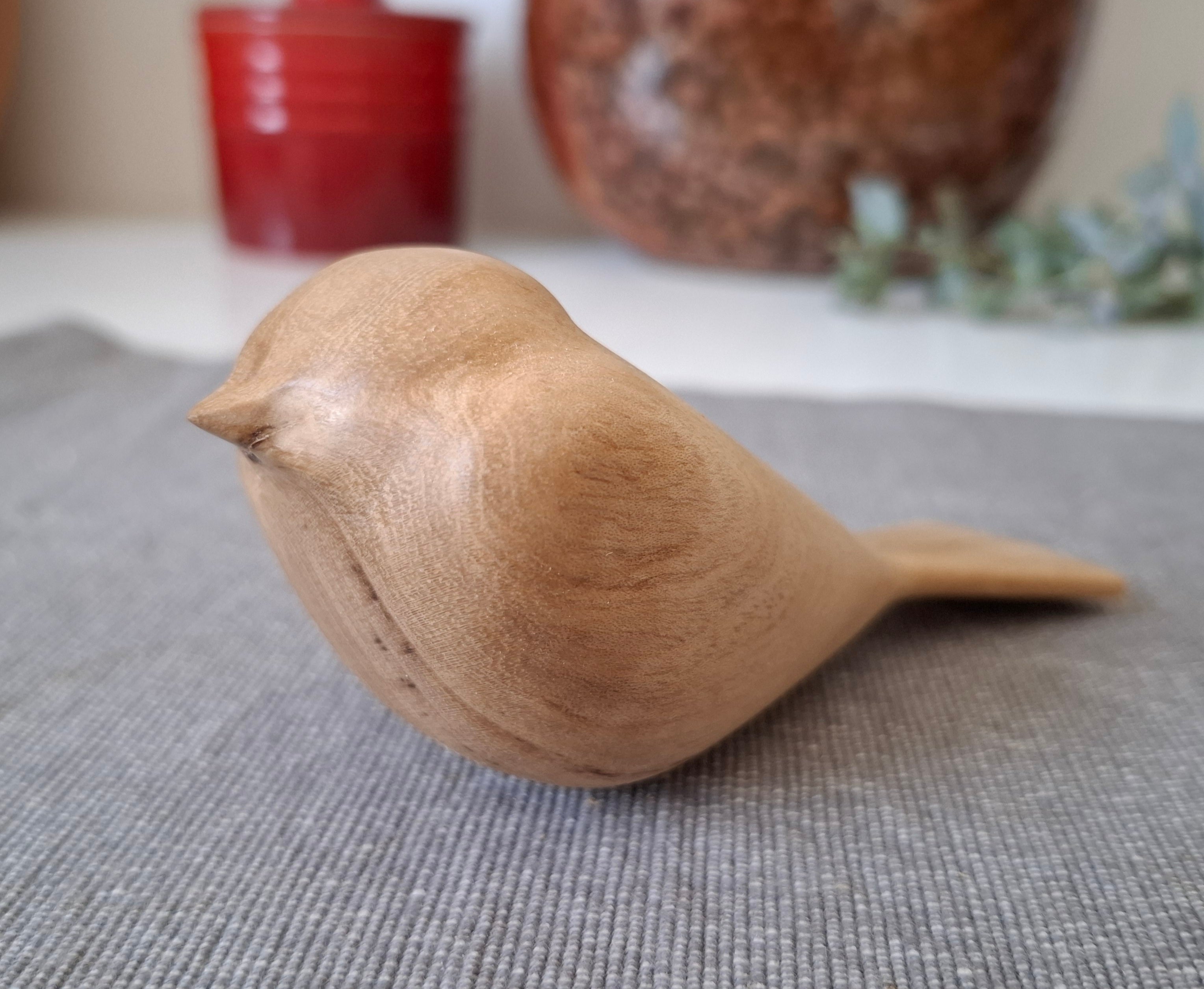 Hand-carved bird - White Beech