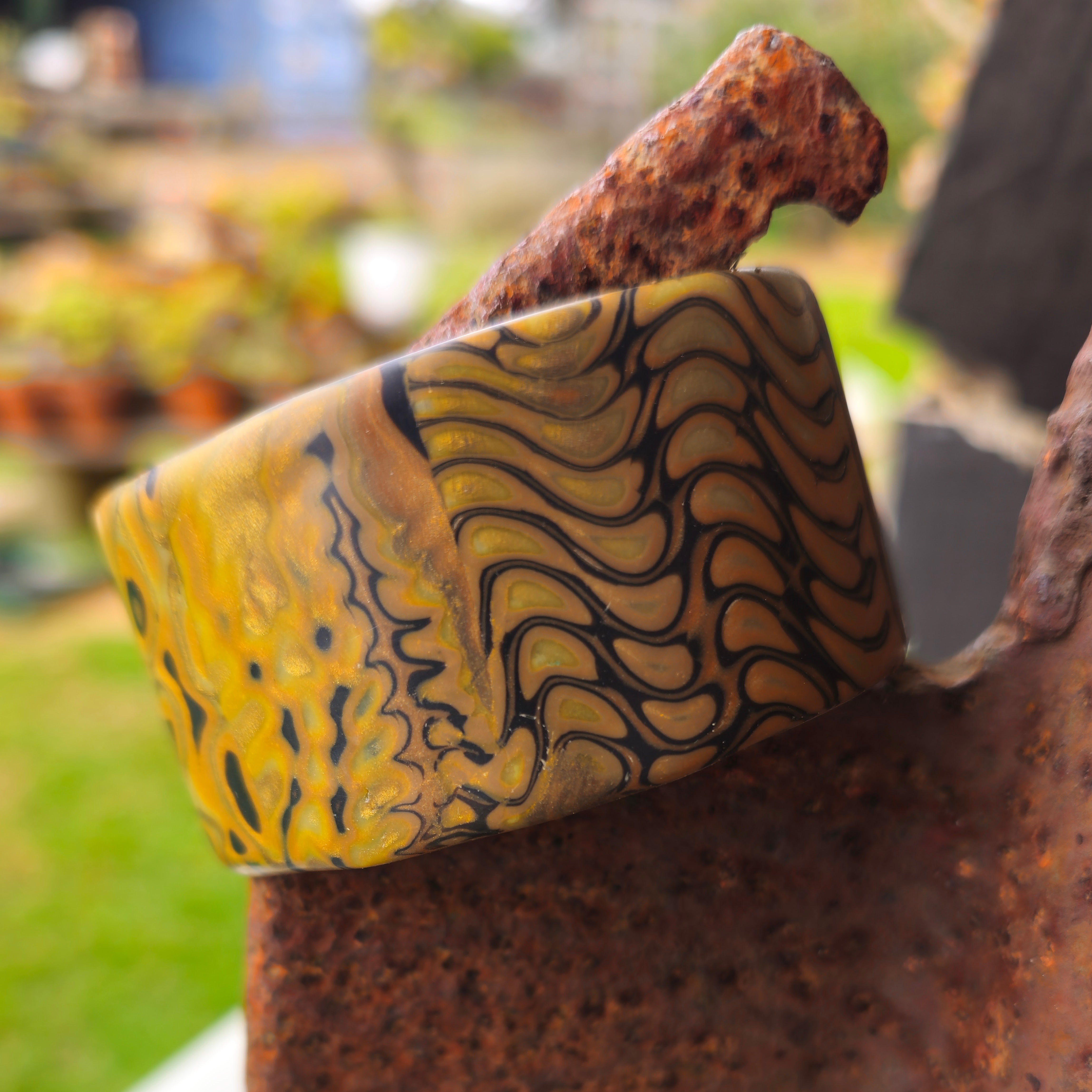 BANKSIA VEIN - POLYMER CLAY CUFF