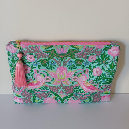 Zipper Pouch - Strawberry Thief - 30cm x 20cm