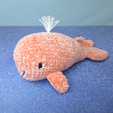 Cuddly, soft crocheted whale