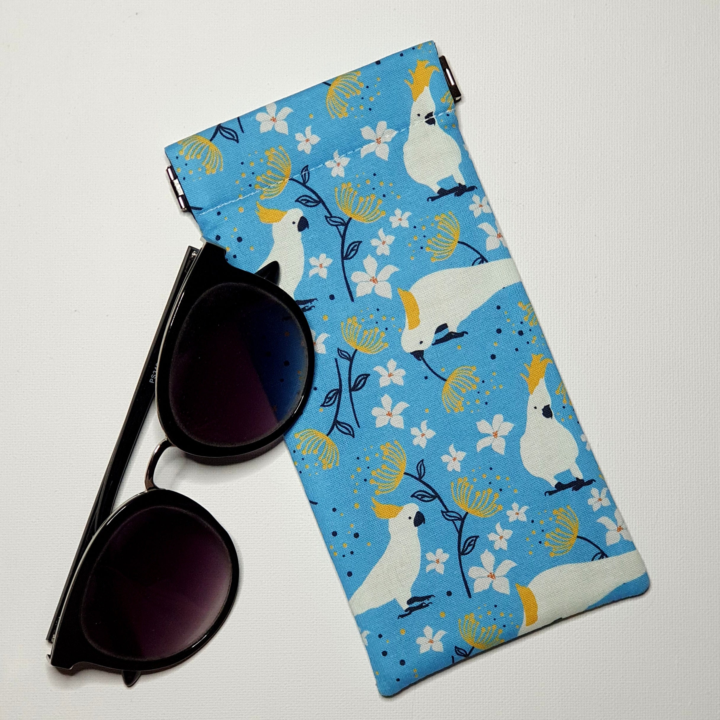 Sunglass Pouches, Various Magpie and Cockatoo Designs and Colours