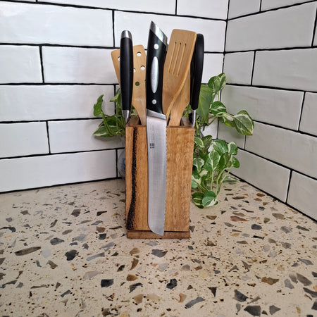 Rotating Magnetic Knife Block and Utensil Holder