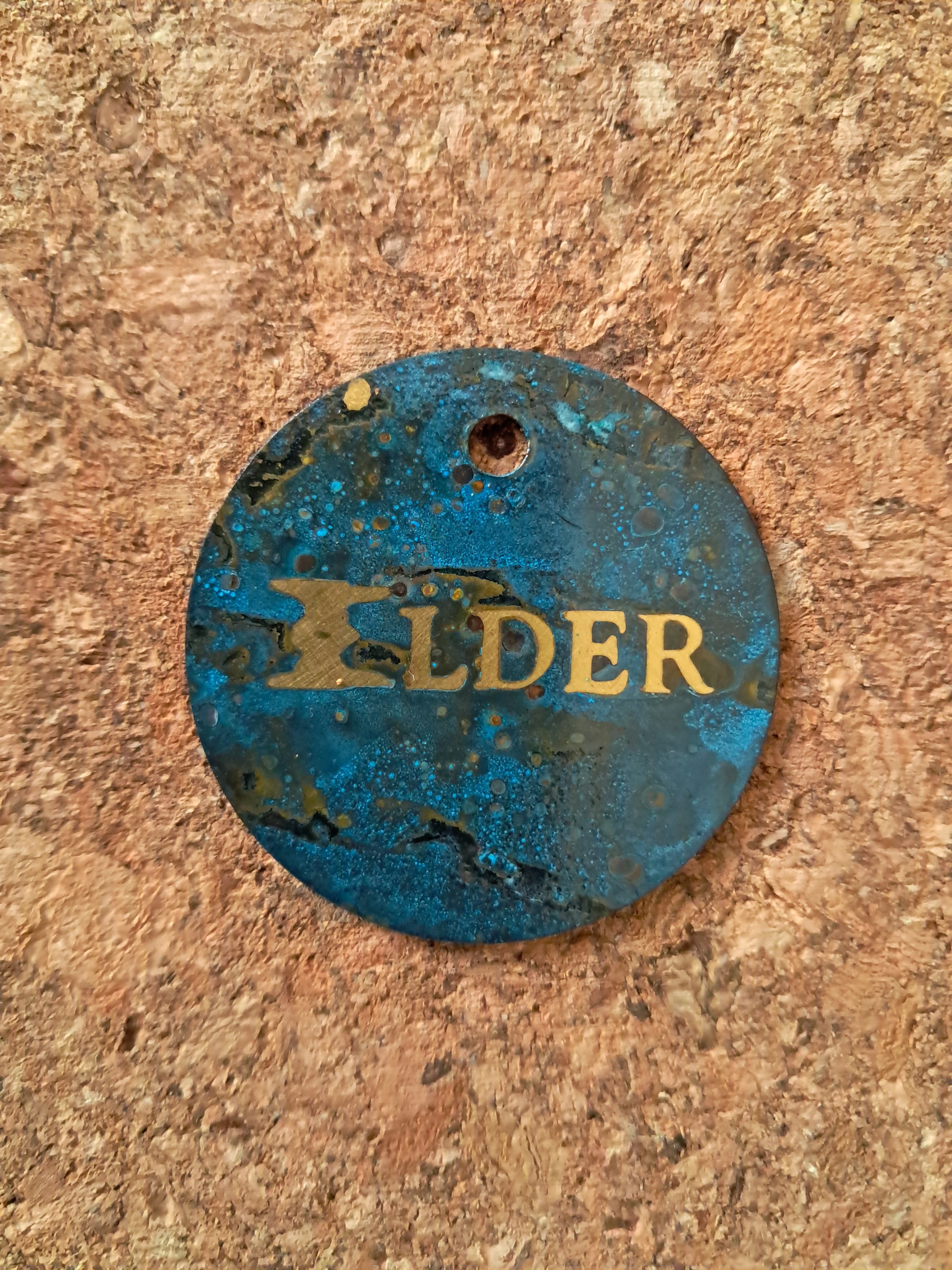 Brass Patina Pet Name Tag