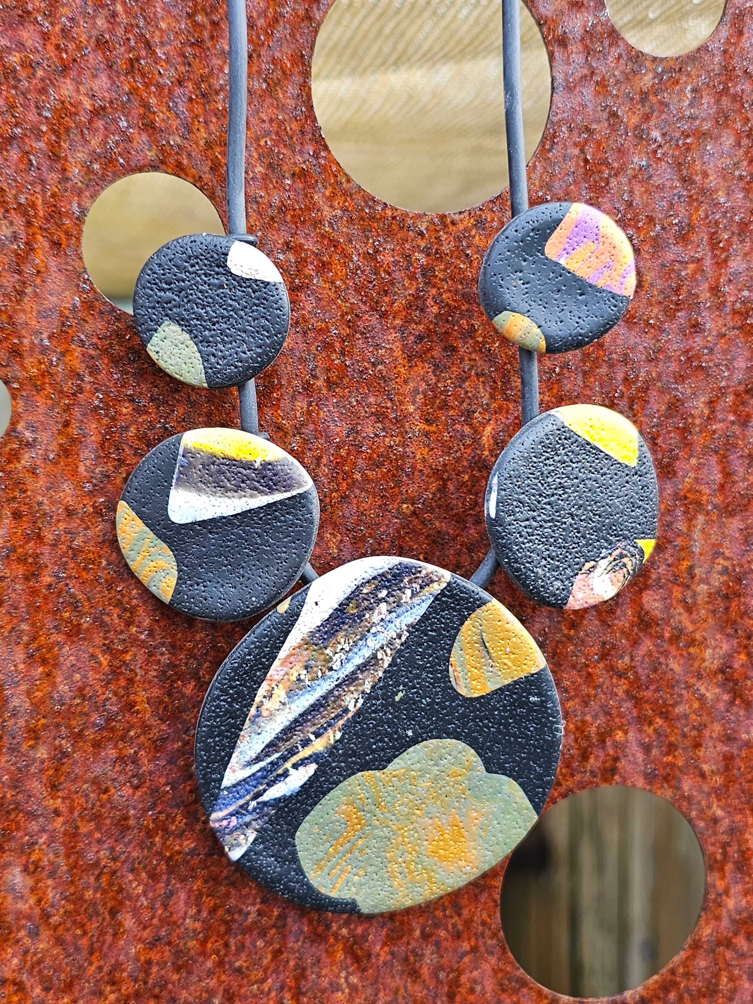 AFTER THE RAIN - POLYMER CLAY NECKLACE