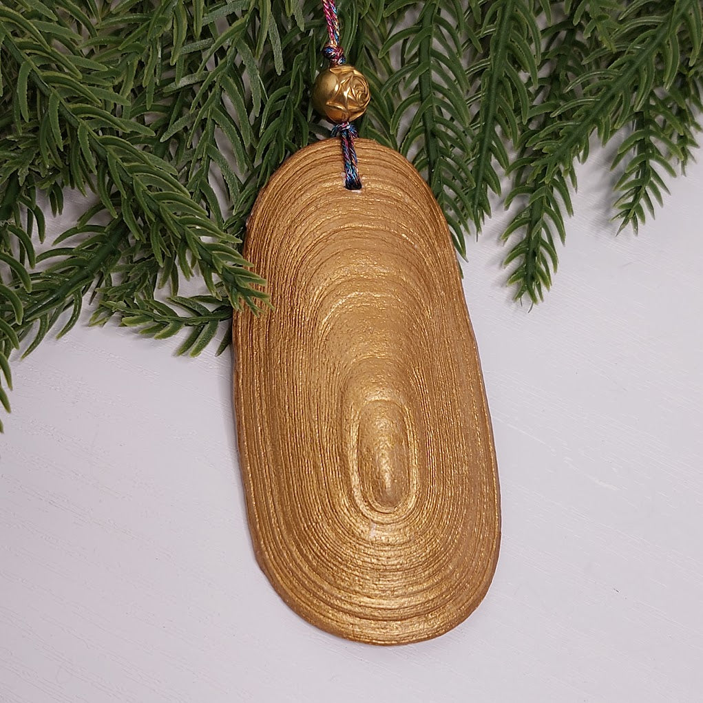 Real shell - hanging Christmas ornament - nutcracker Christmas decoration