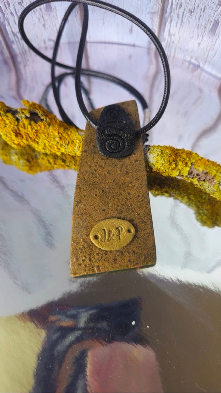 MOLTEN GROUND - POLYMER CLAY PENDANT
