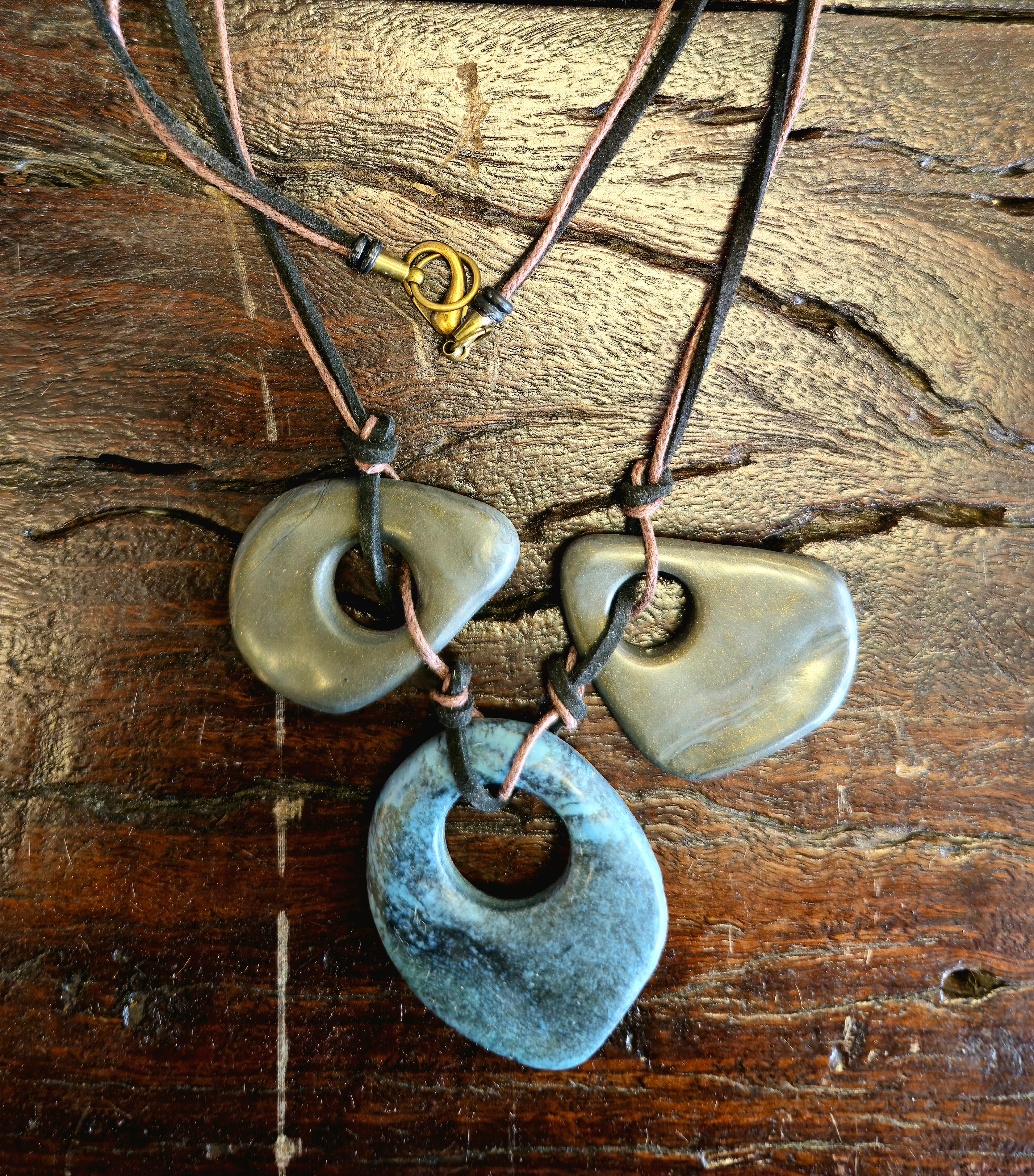 INSPIRED BY STONE - POLYMER CLAY NECKLACE