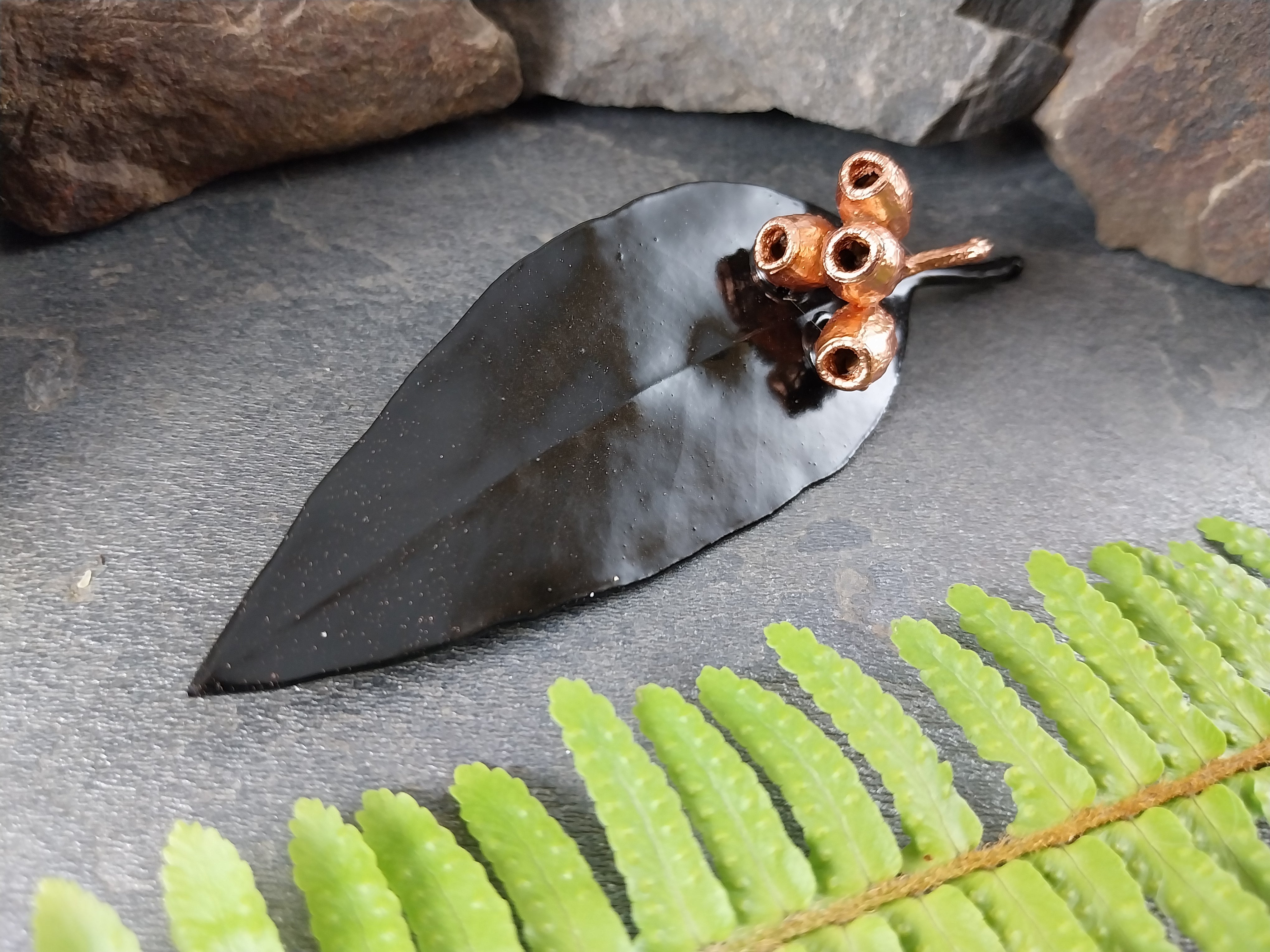 Gum Leaf / Gum Nut Brooch - 8