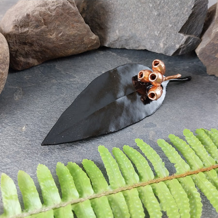 Gum Leaf / Gum Nut Brooch - 8