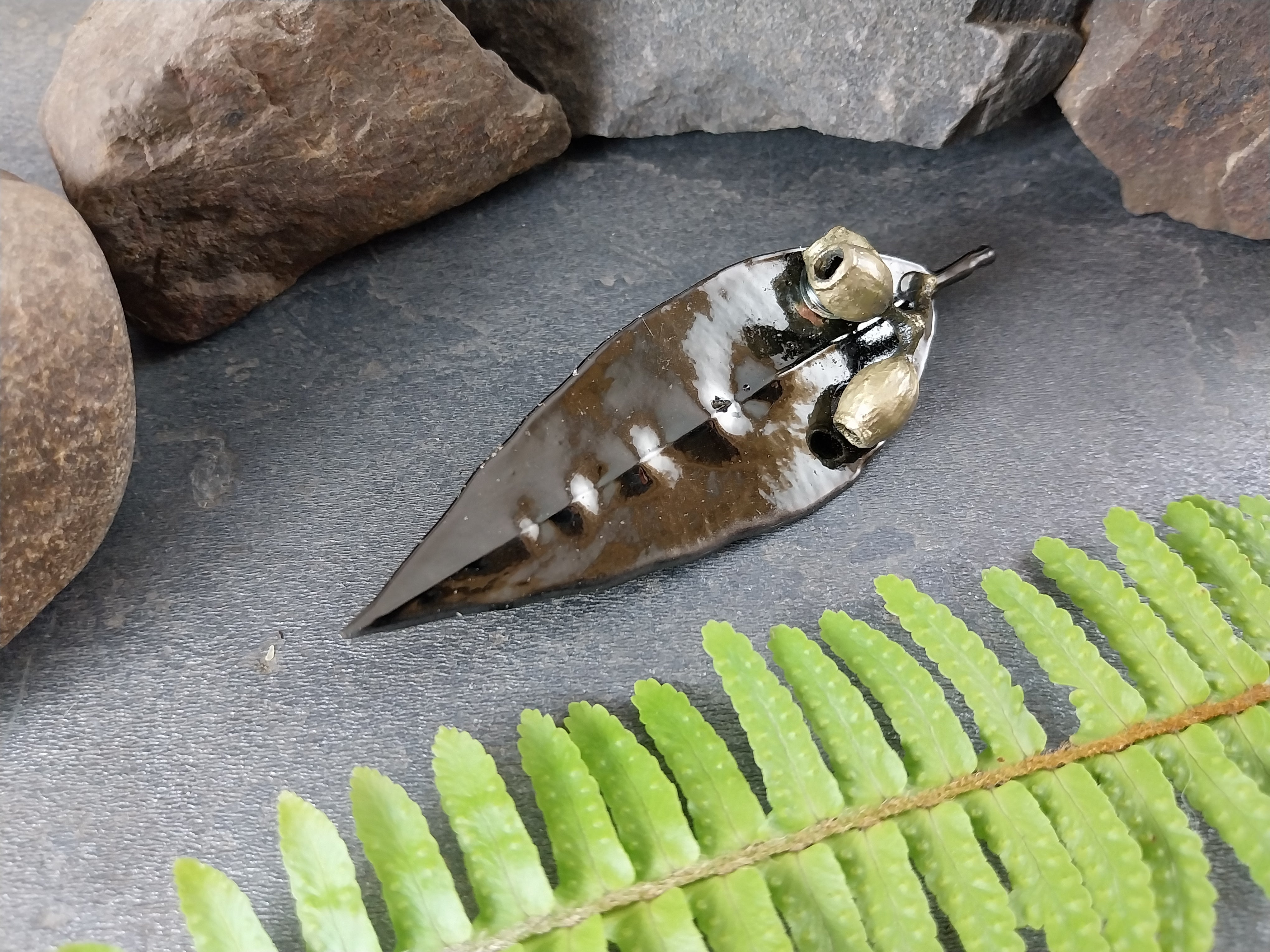 Gum Leaf / Gum Nut Brooch - 12