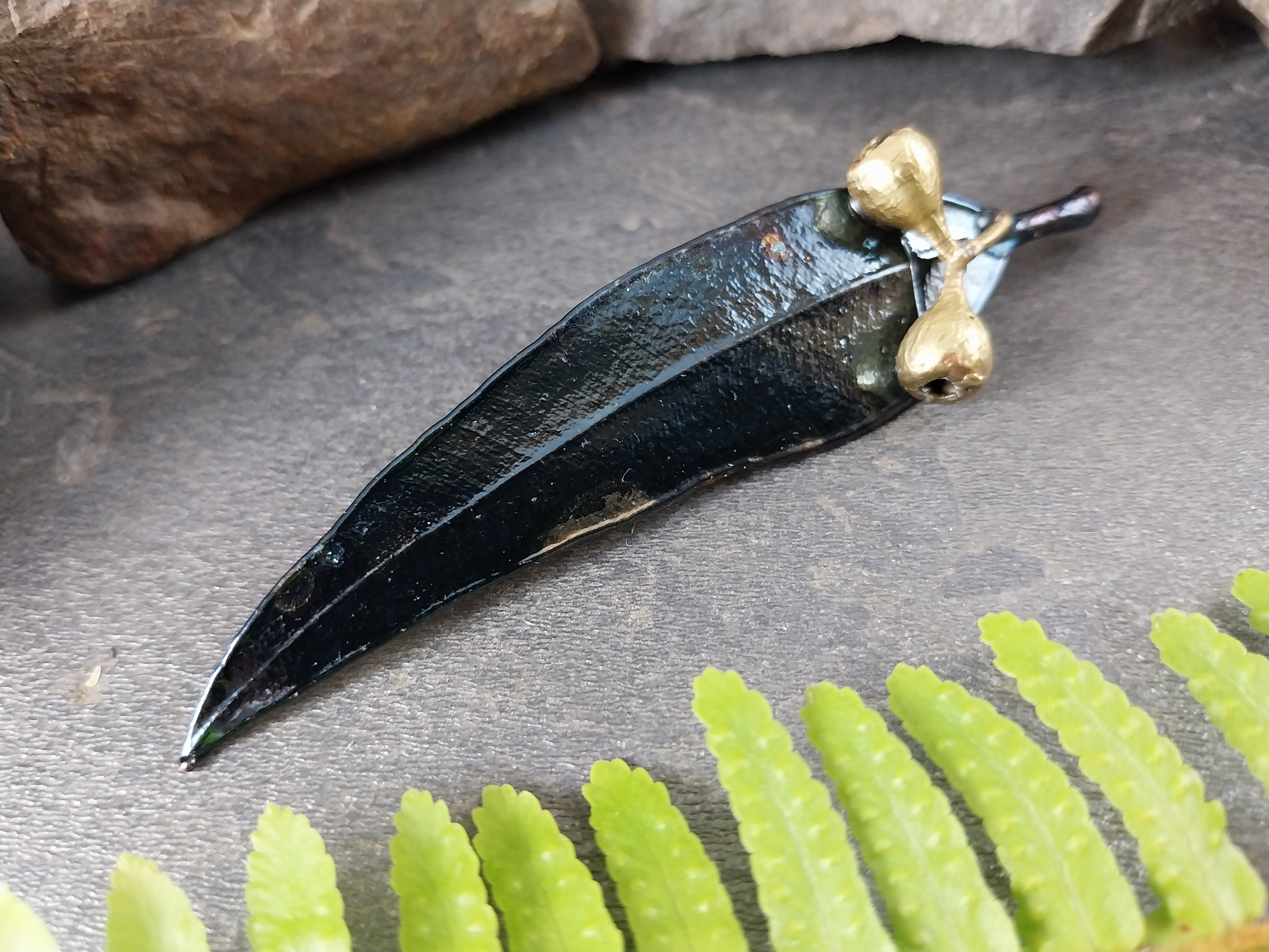 Gum Leaf / Gum Nut Brooch - 15