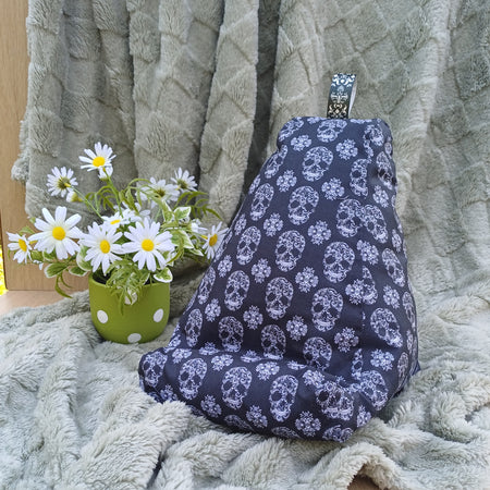 Skull Design Pillow Stand to suit Book and Tablet