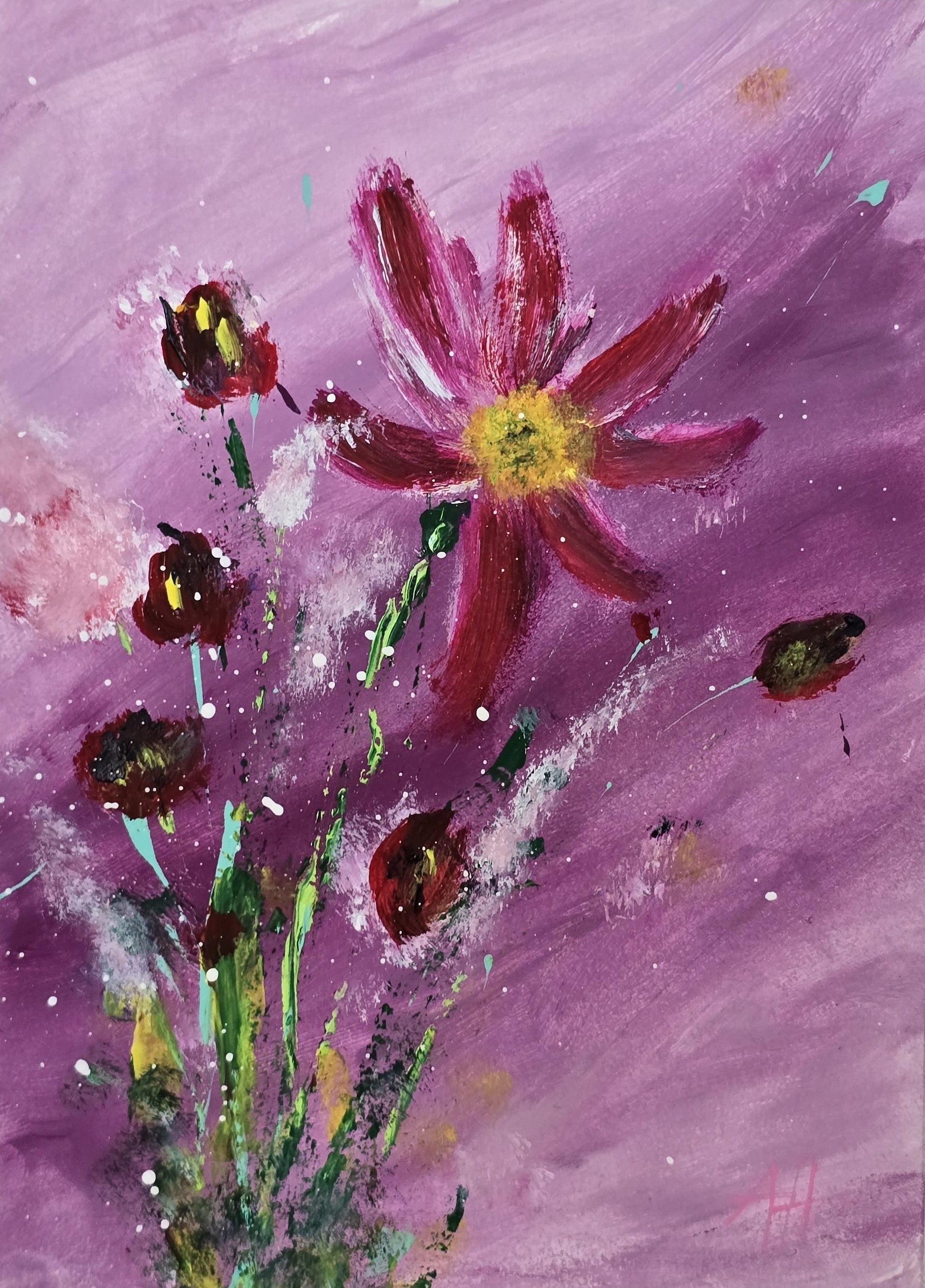 'Light In The Bloom' - Original Artwork on Watercolour Paper 13x18cm