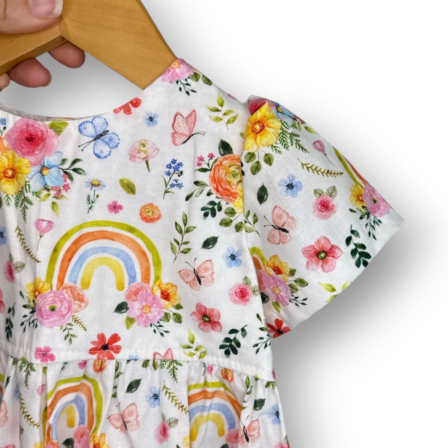 Rainbow Floral Tea Party Romper (SIZES 000-2)