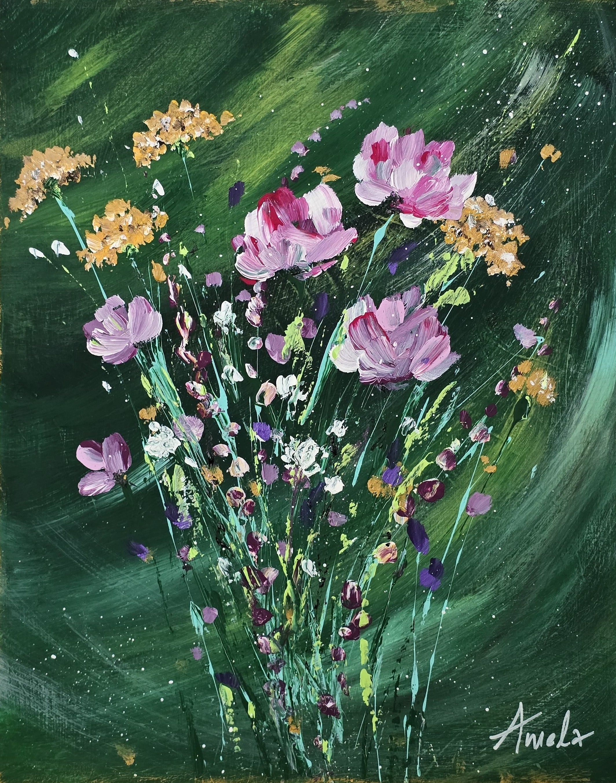 Echoes Of Spring - Original Artwork on Wooden Panel 28x35.5cm