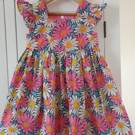 Blooming Daisy Dress – Handmade Girls’ Cotton Dress | Adorable Creatures Australia