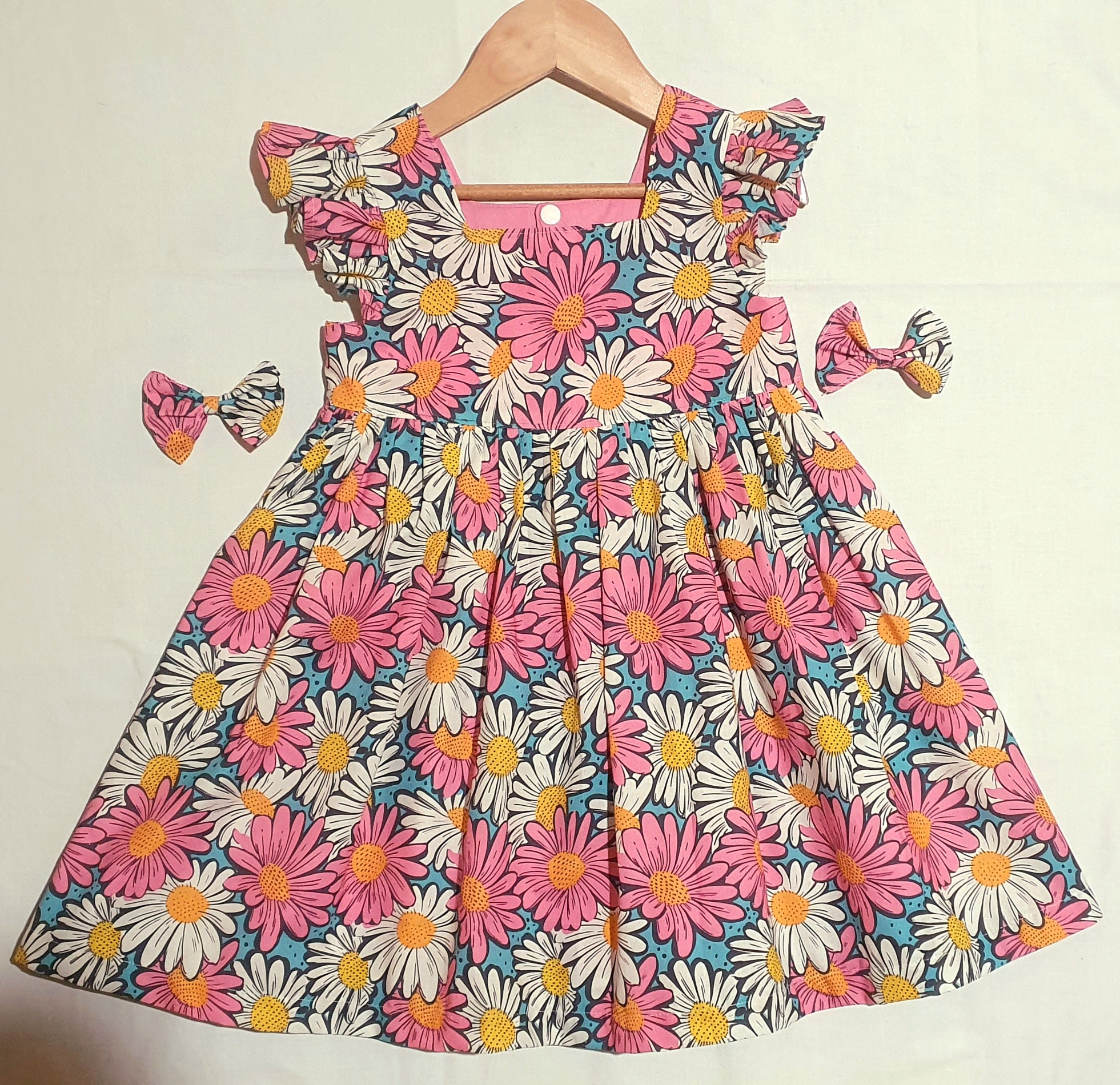 Blooming Daisy Dress – Handmade Girls’ Cotton Dress | Adorable Creatures Australia