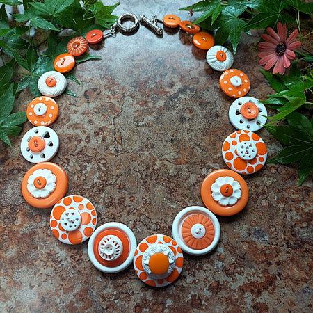 Orange bubbles necklace