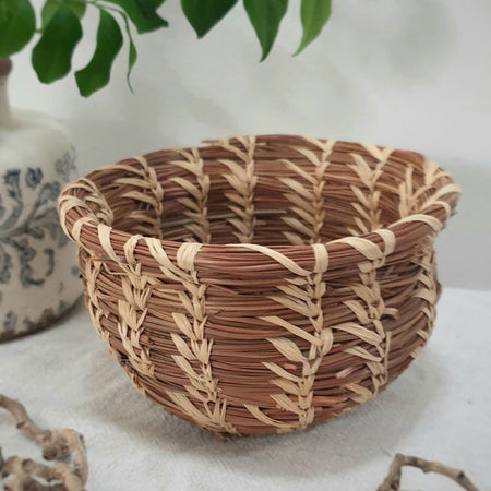 Handmade pine needle basket