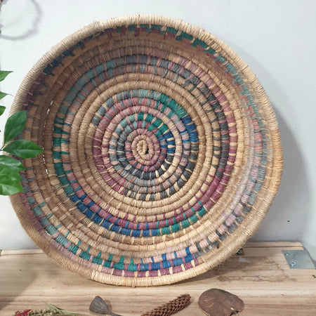 Large handmade natural fibre basket