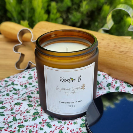 Festive Gingerbread soy candle
