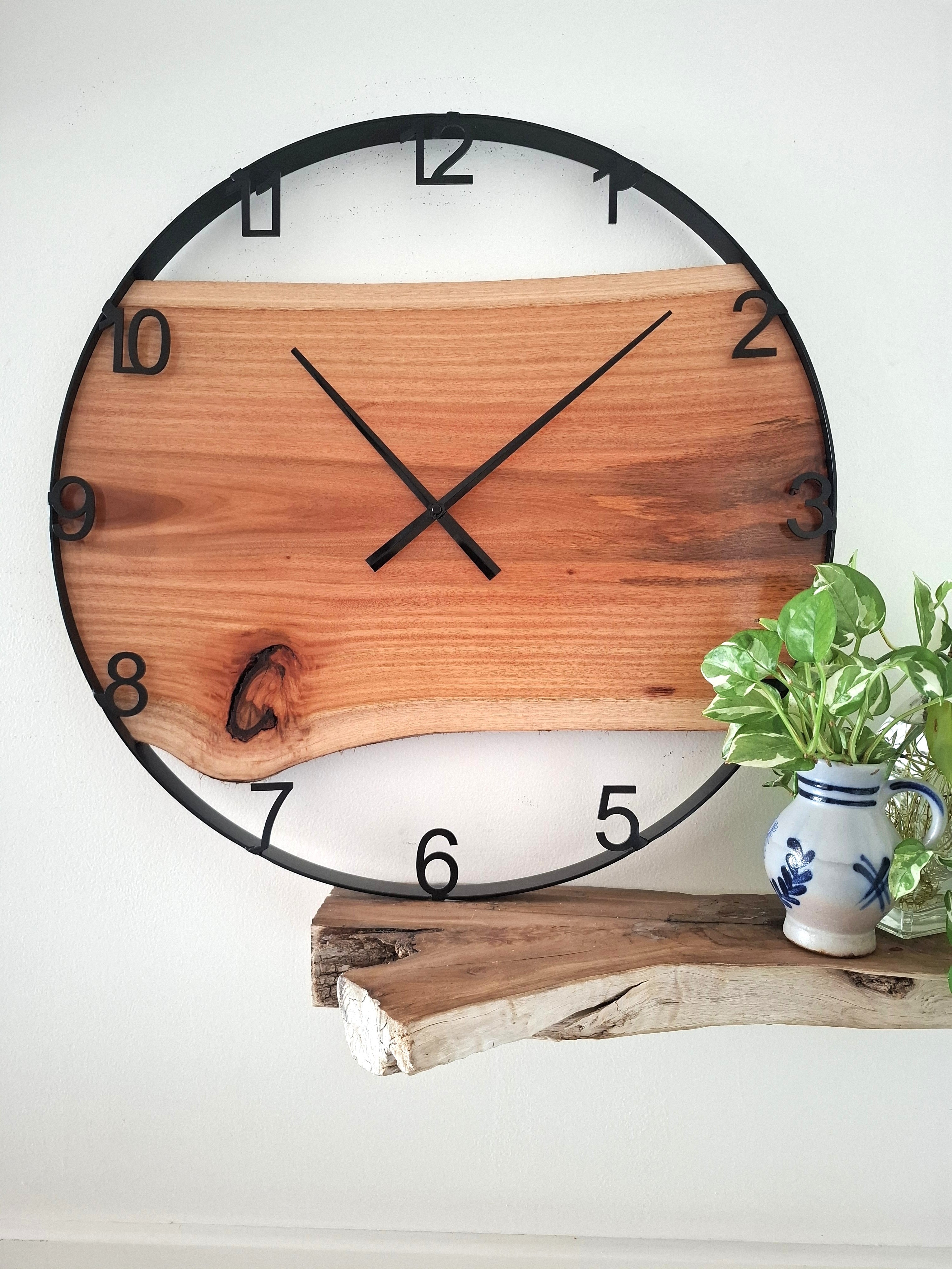 Large Wooden Wall Clock, Australian Made Gift for 5th Wedding Anniversary
