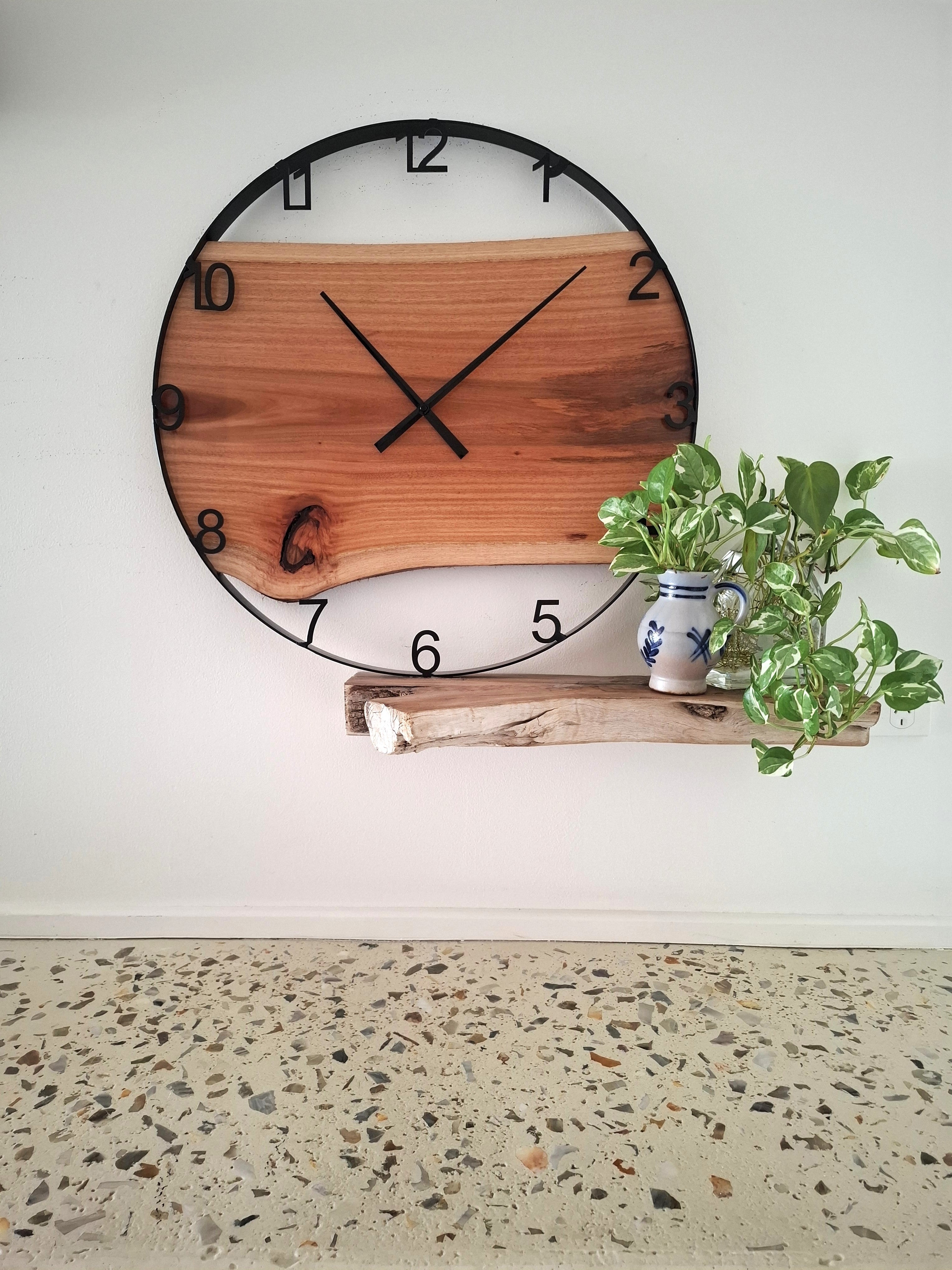 Large Wooden Wall Clock, Australian Made Gift for 5th Wedding Anniversary