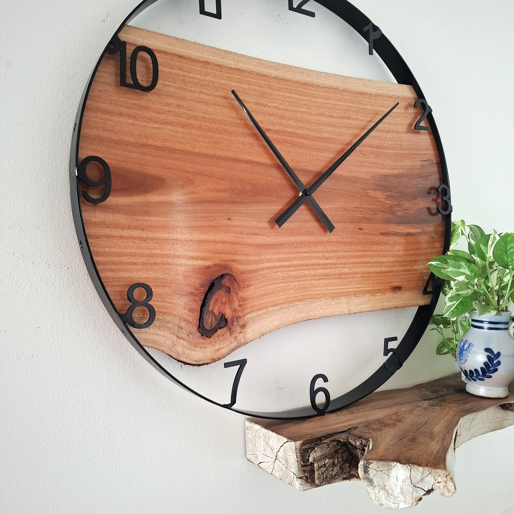 Large Wooden Wall Clock, Australian Made Gift for 5th Wedding Anniversary