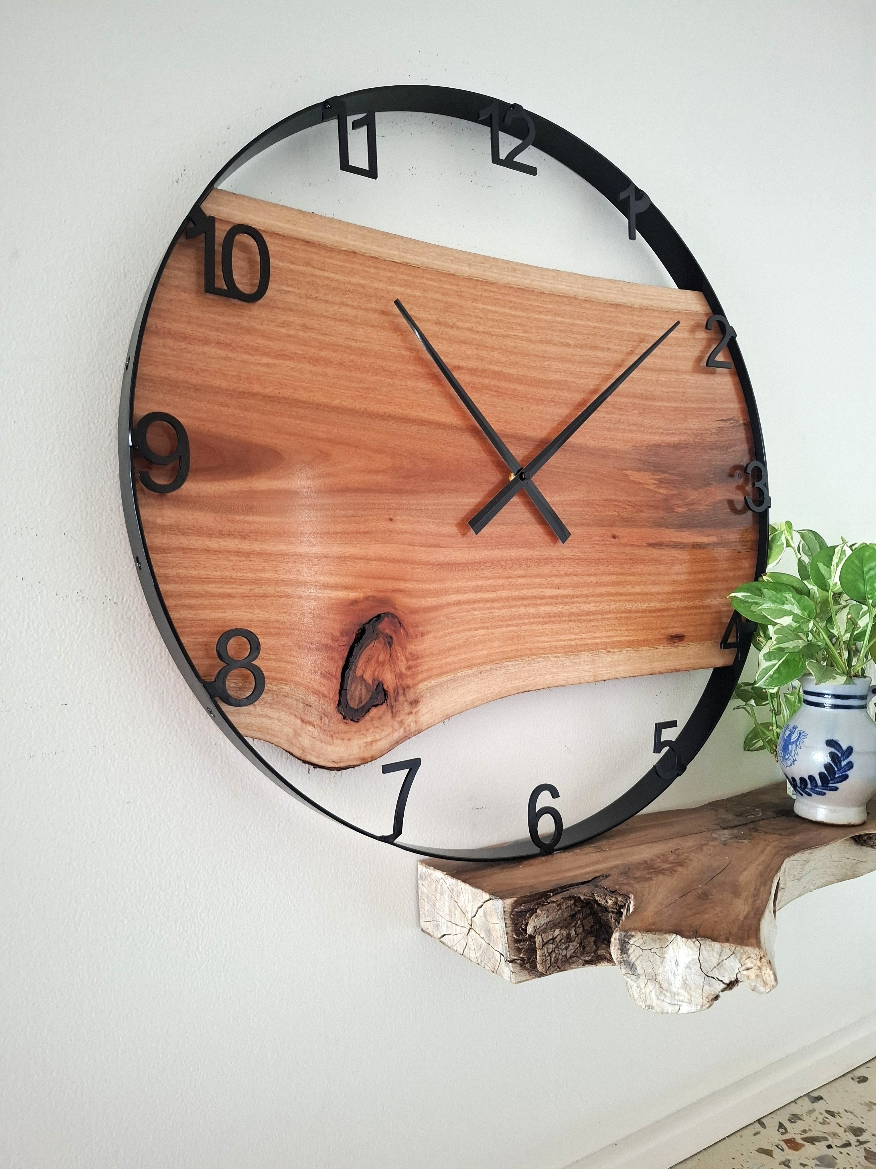 Large Wooden Wall Clock, Australian Made Gift for 5th Wedding Anniversary