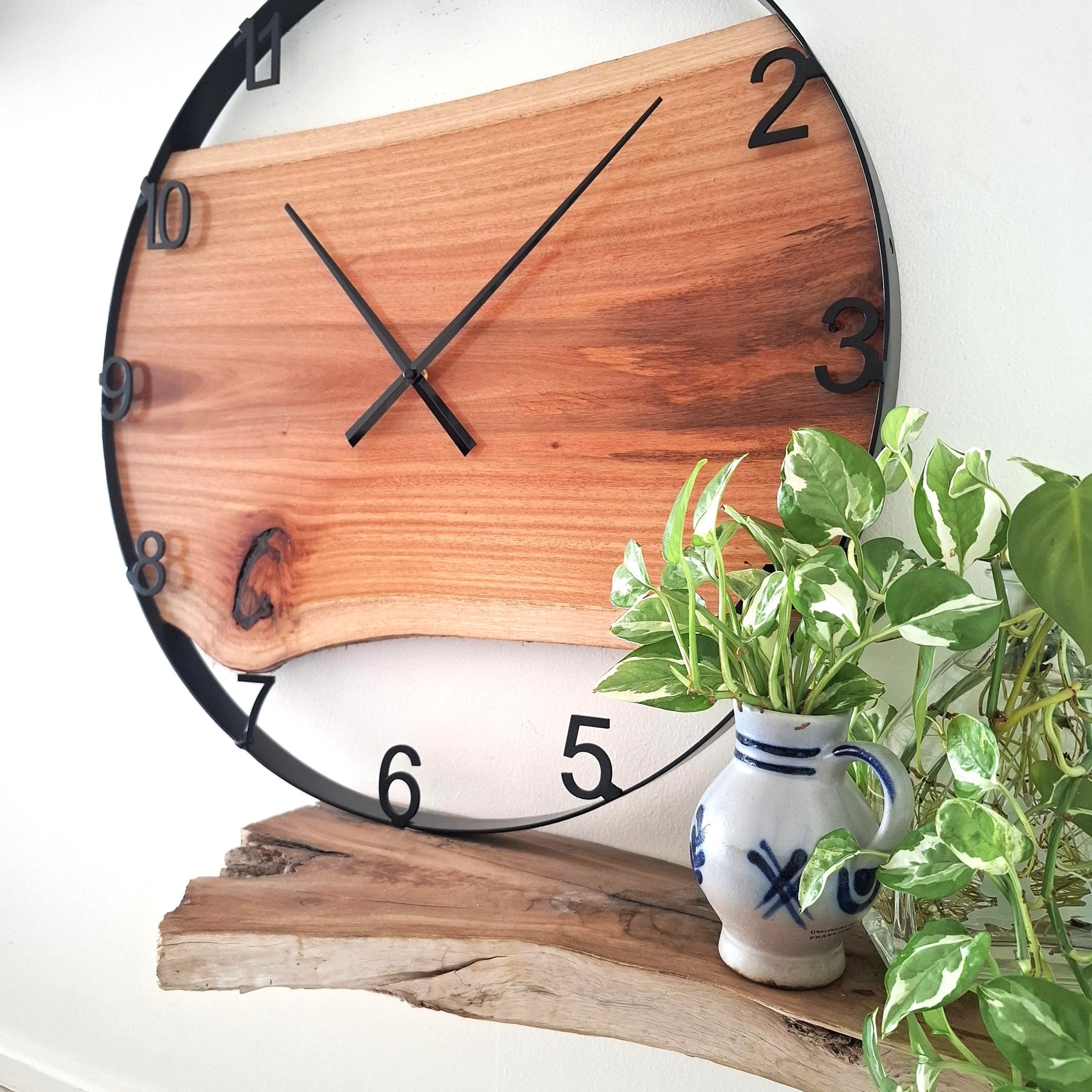 Large Wooden Wall Clock, Australian Made Gift for 5th Wedding Anniversary