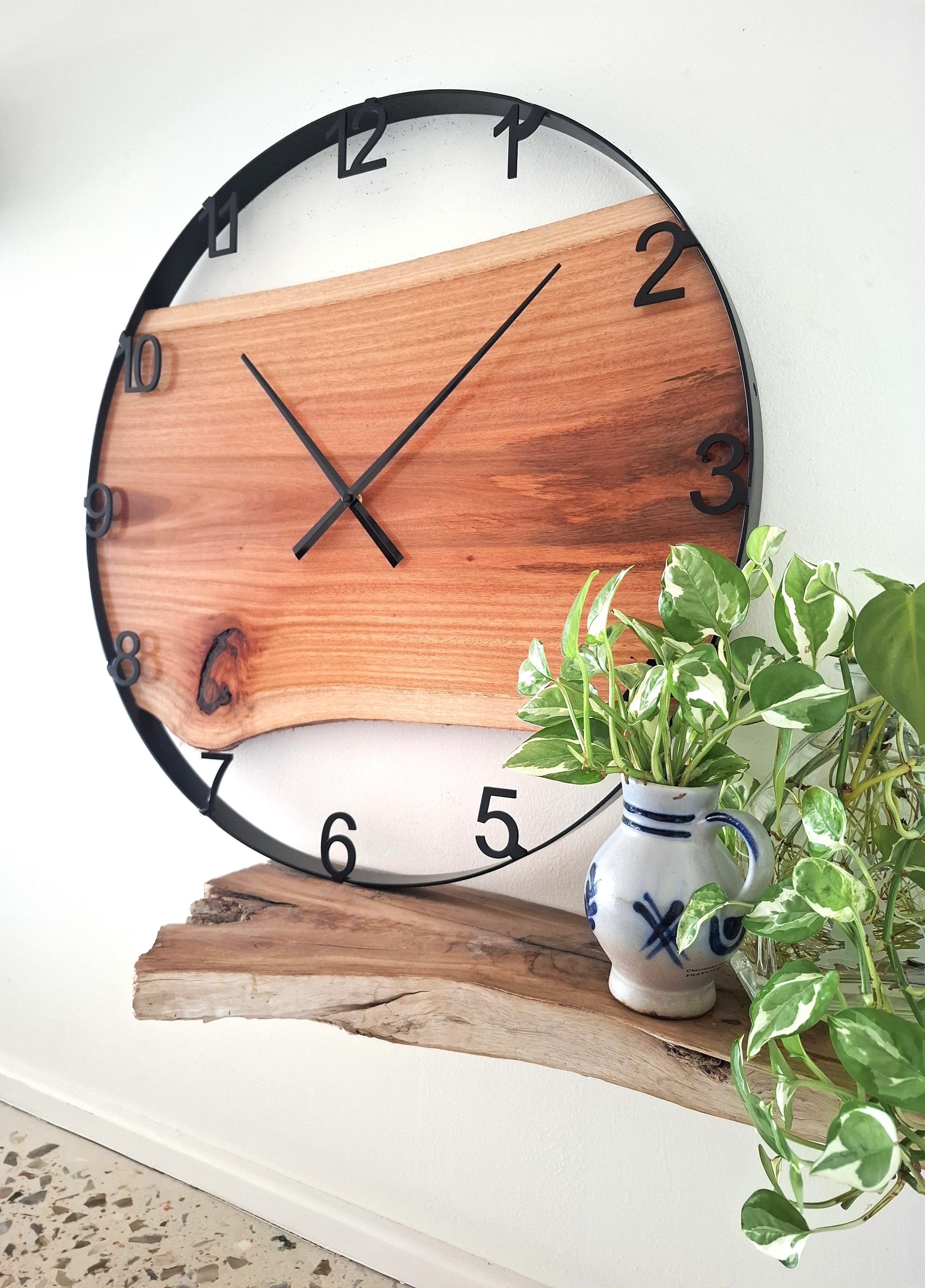 Large Wooden Wall Clock, Australian Made Gift for 5th Wedding Anniversary