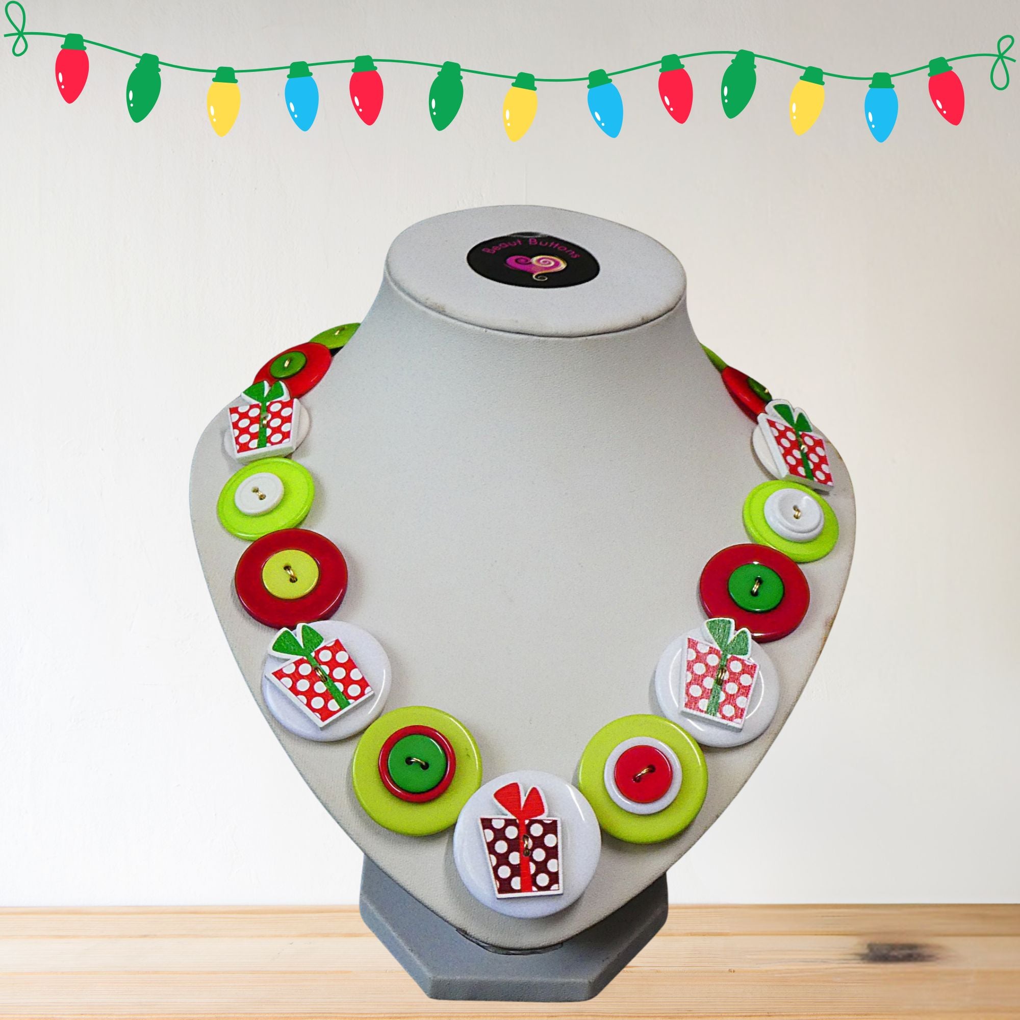 Handmade Button Necklace - Christmas Gifts