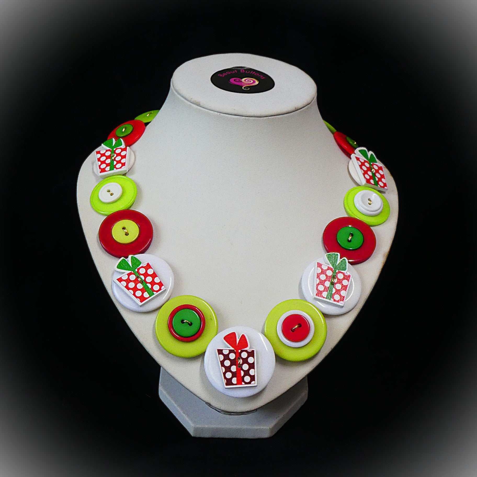 Handmade Button Necklace - Christmas Gifts