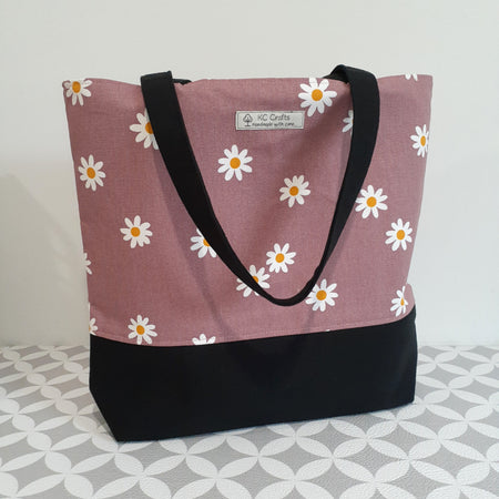 Daisies on Pink – Medium Sized Tote Bag