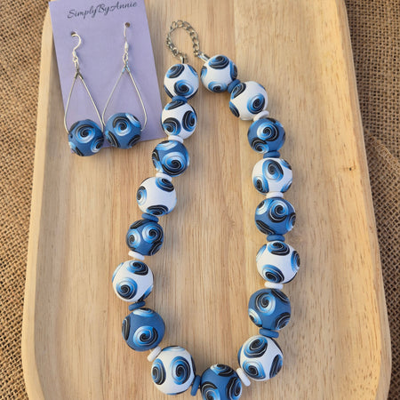 Summer Blues Earrings/Necklace