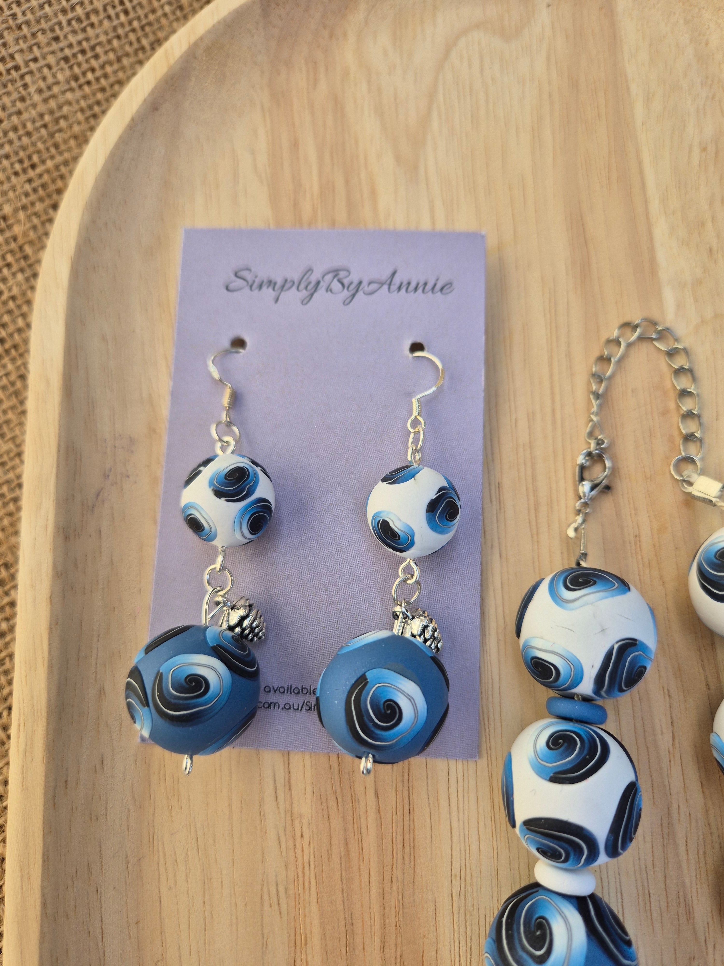 Summer Blues Earrings/Necklace