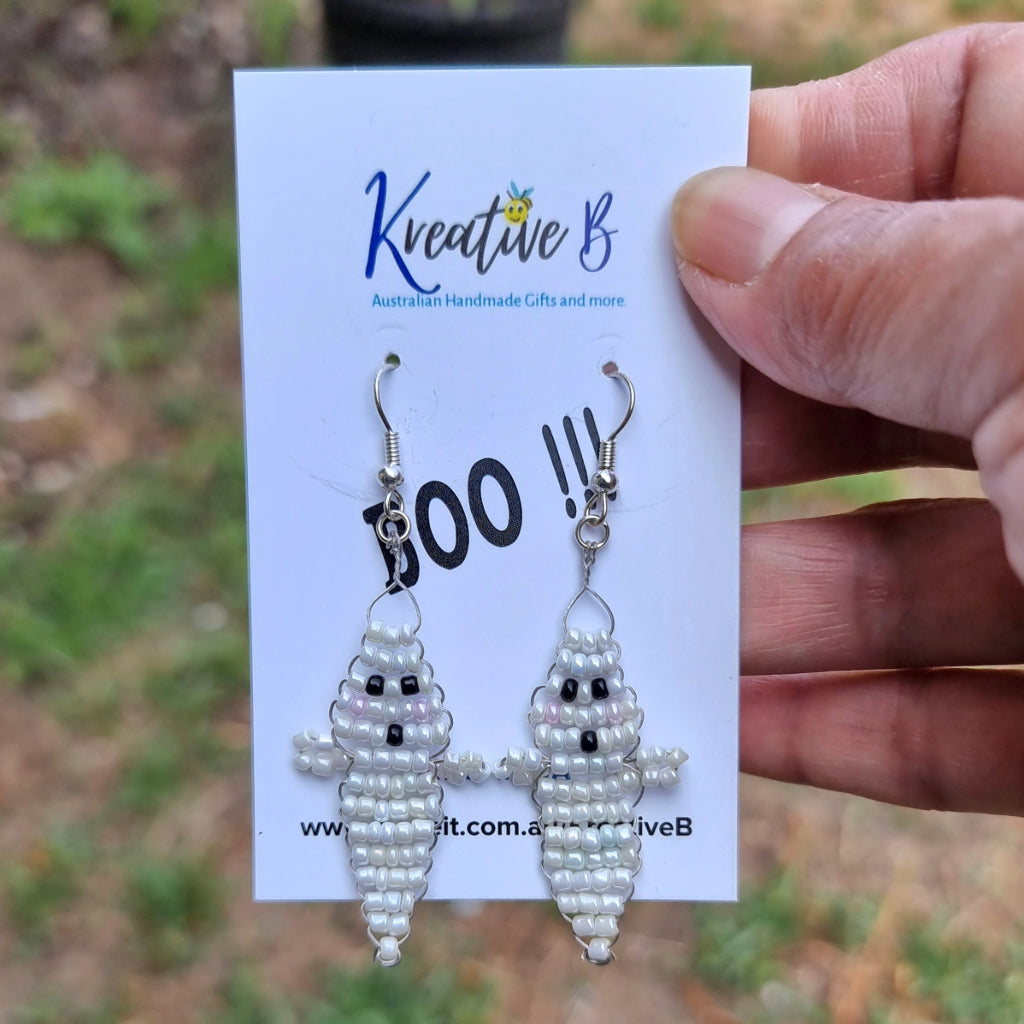 Halloween spooky ghost earrings