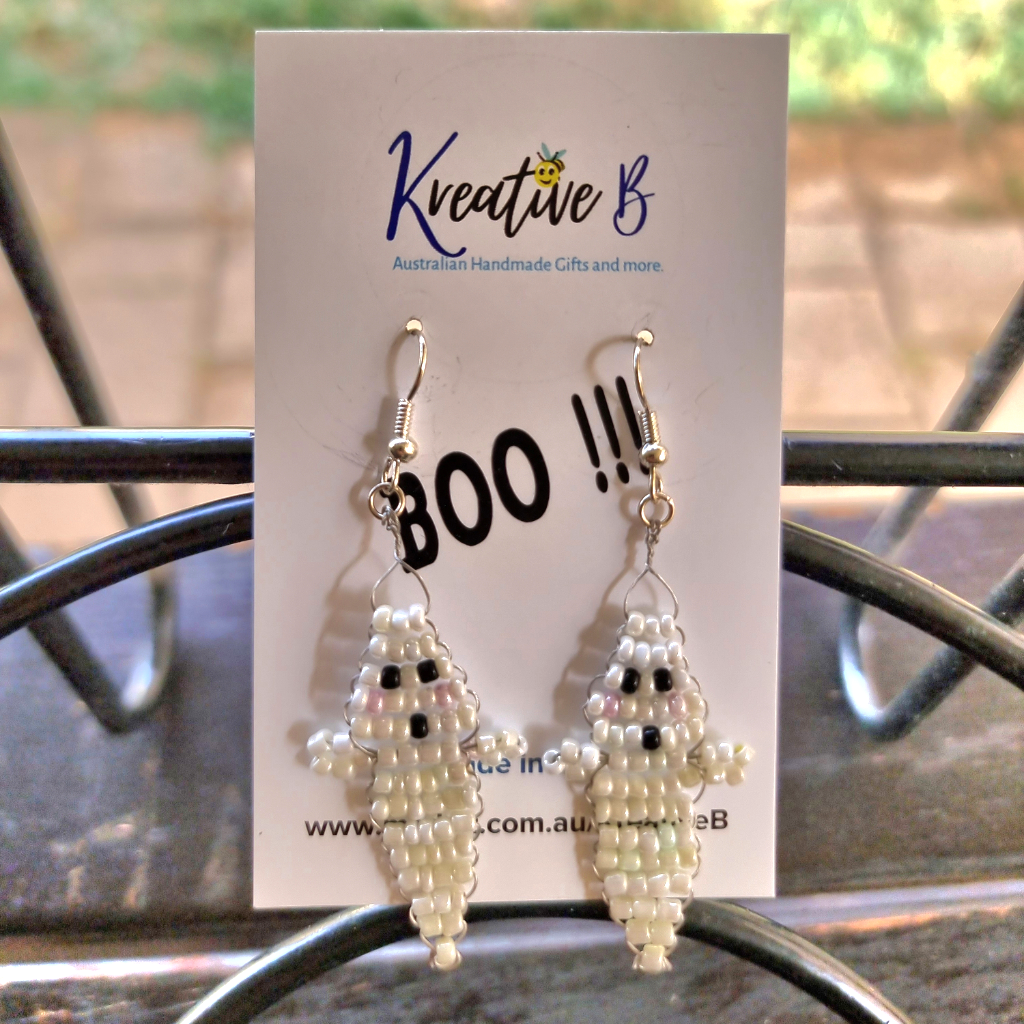 Halloween spooky ghost earrings