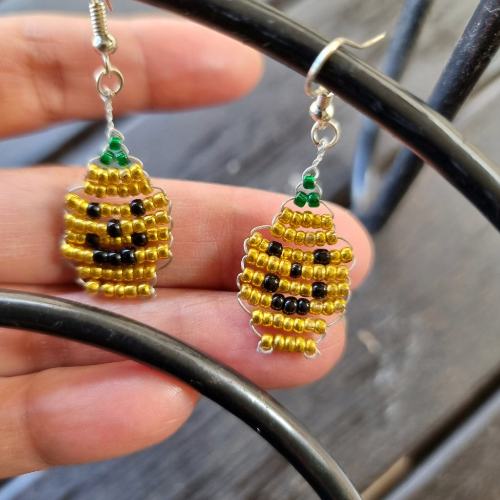 Happy Halloween spooky pumpkin earrings